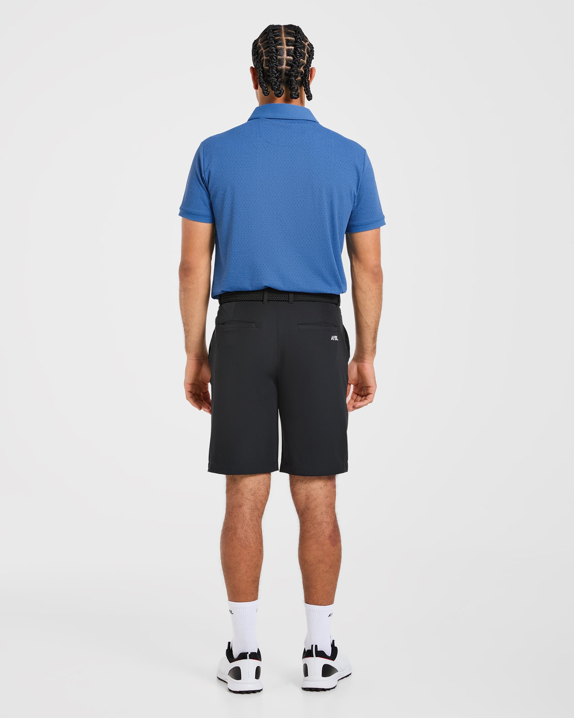 Precision Geometric Polo - Ocean Blau