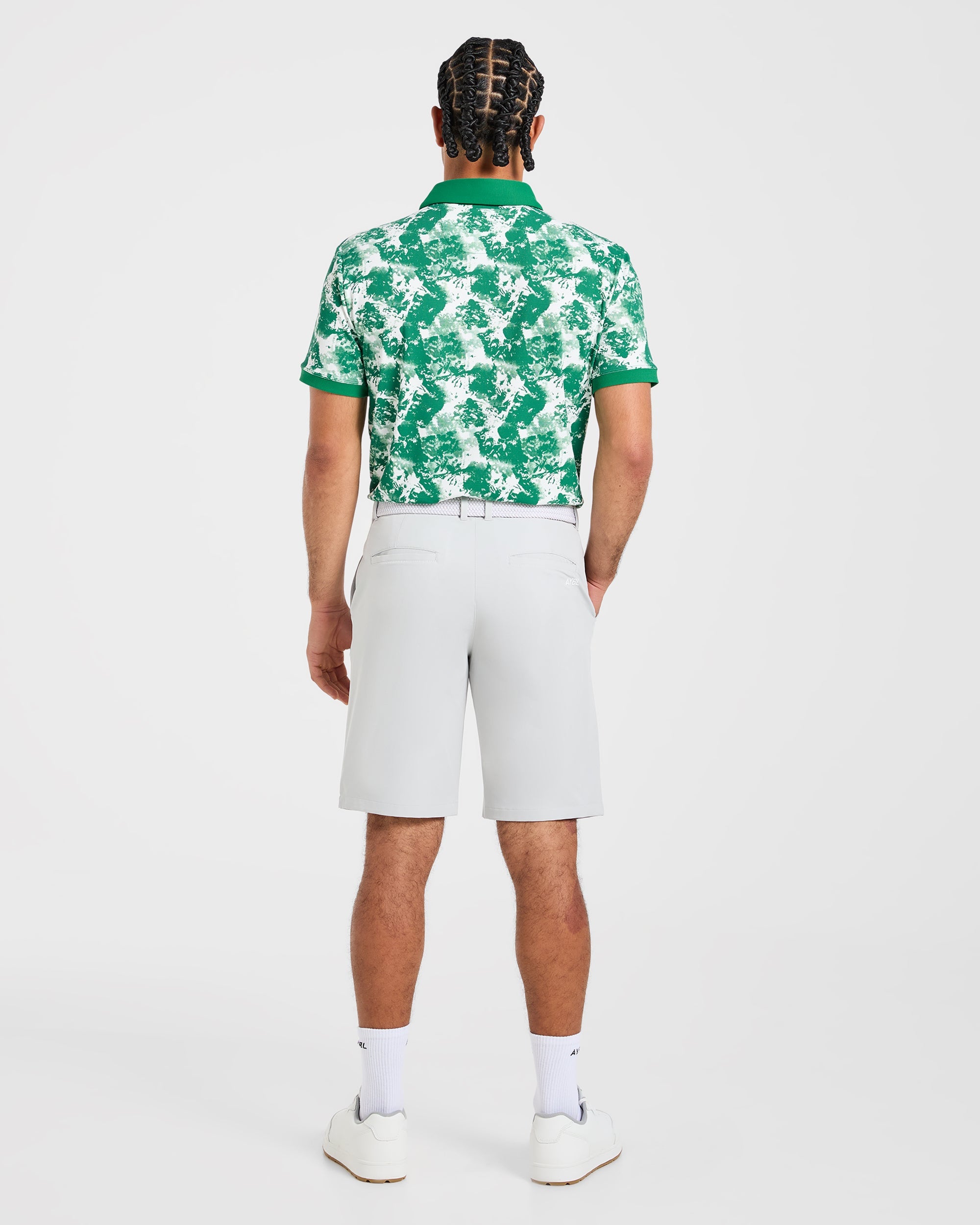 Precision Splatter Polo - Rye Grün/Cream