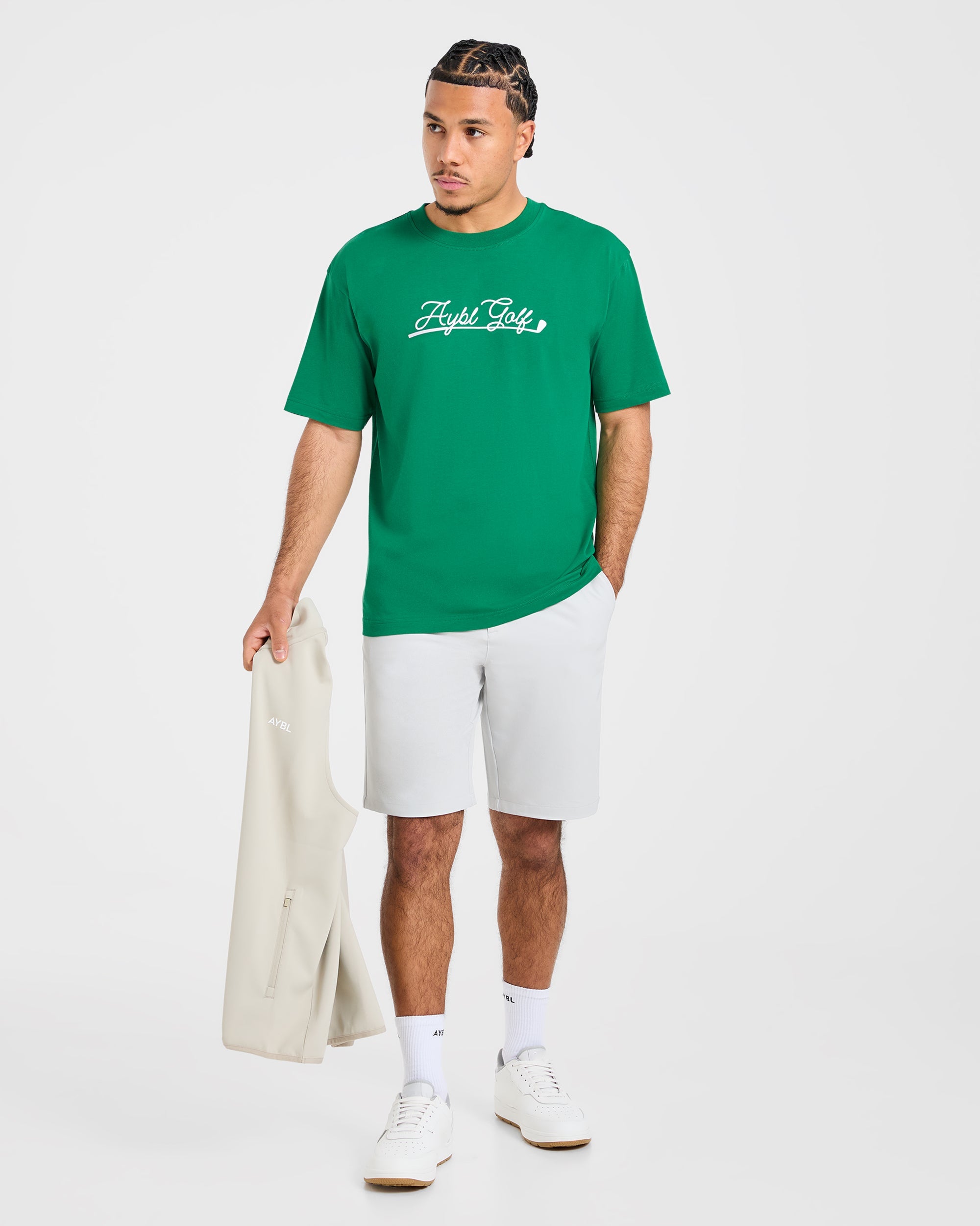 Golf Club T Shirt - Rye Grün/Cream