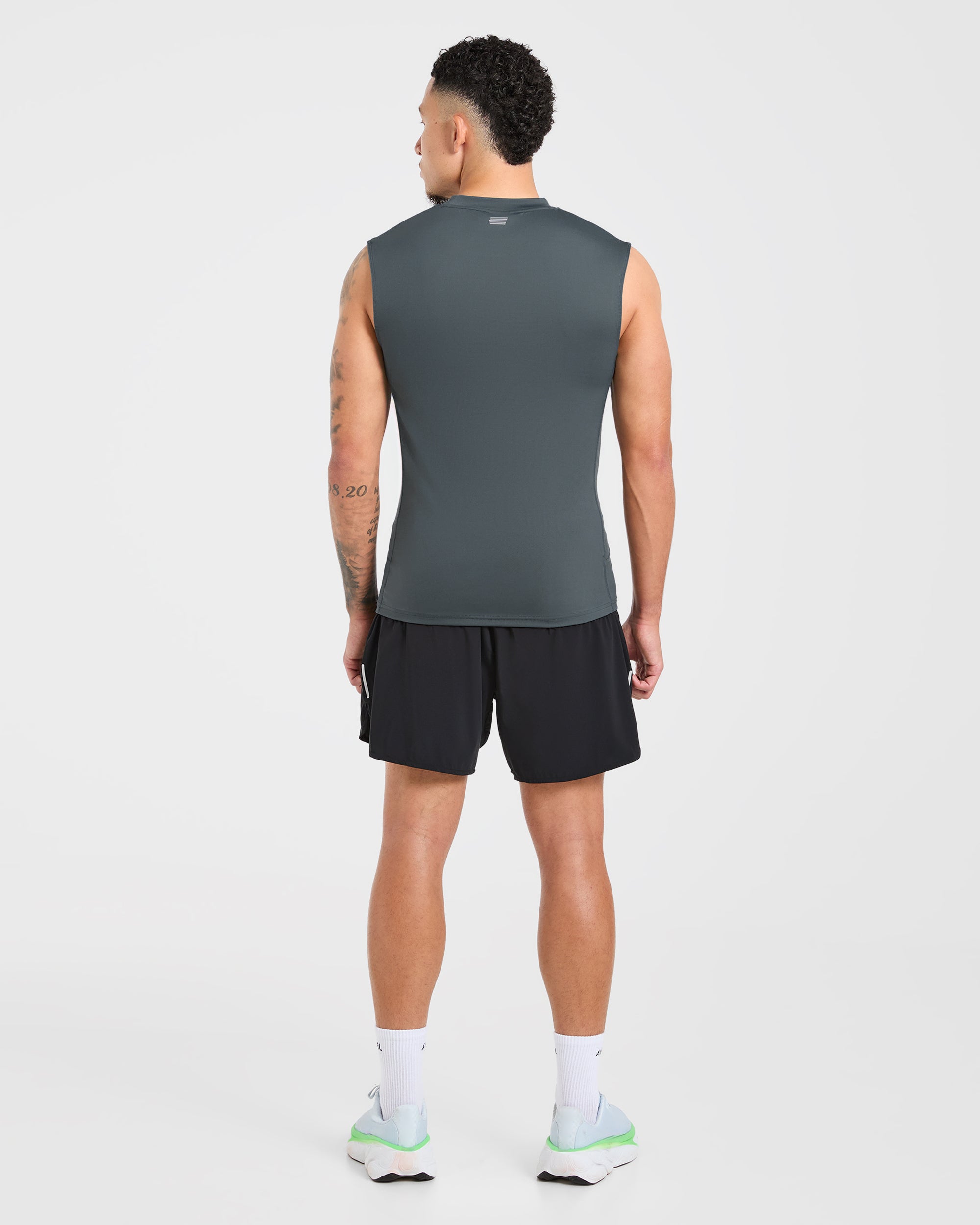 Run Slim Tank - Slate Blau