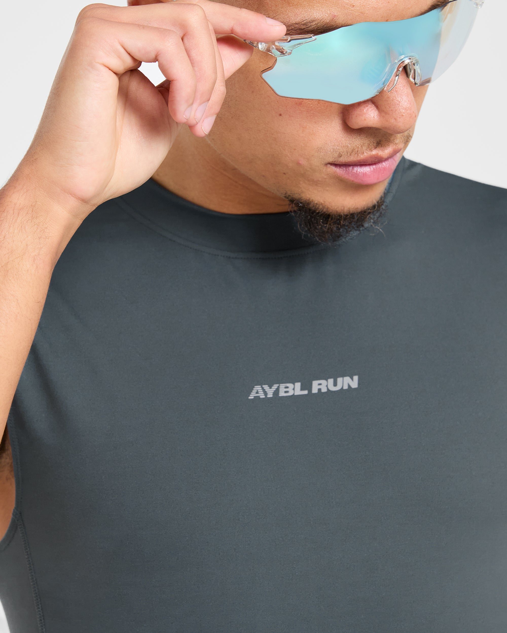 Run Slim Tank - Slate Blau