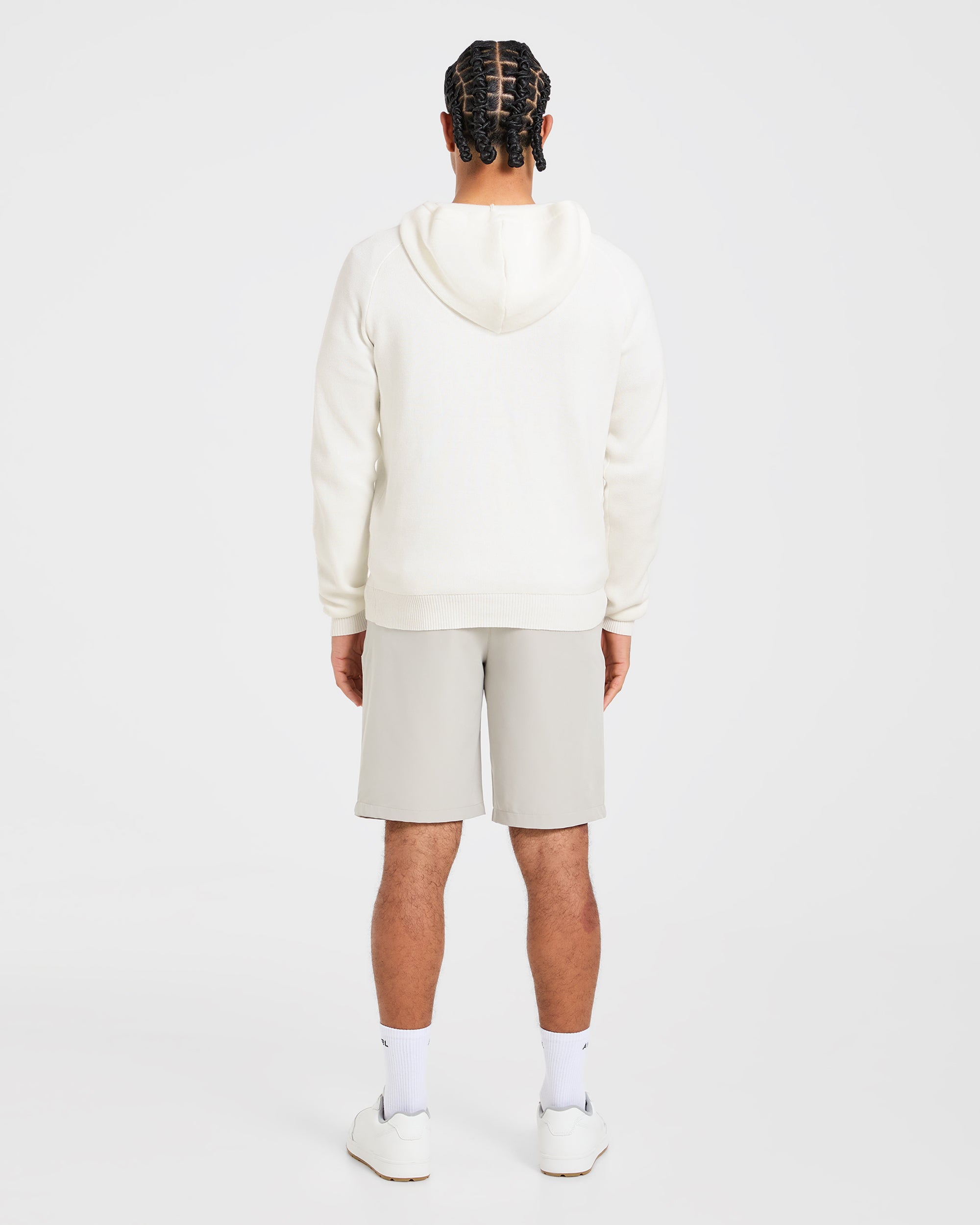 Golf Club Knitted Hoodie - Off Weiß