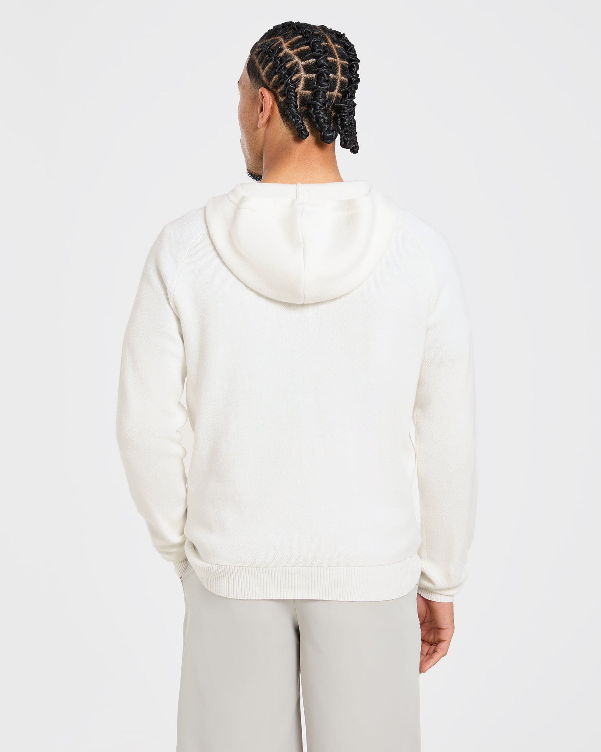 Golf Club Knitted Hoodie - Off Weiß