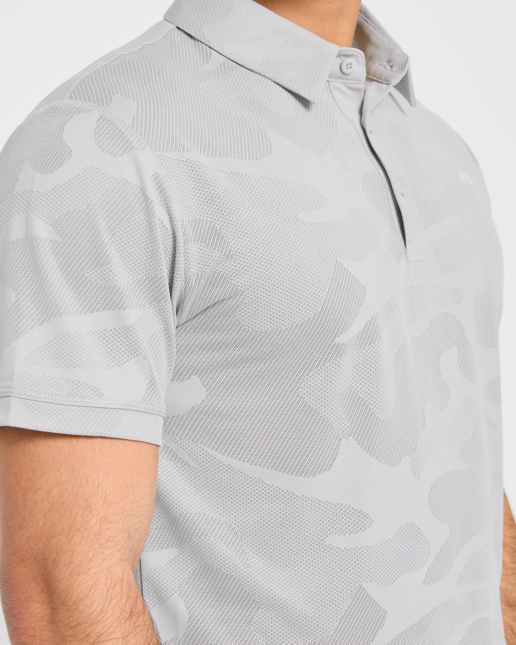 Camo Polo - Ice Grau