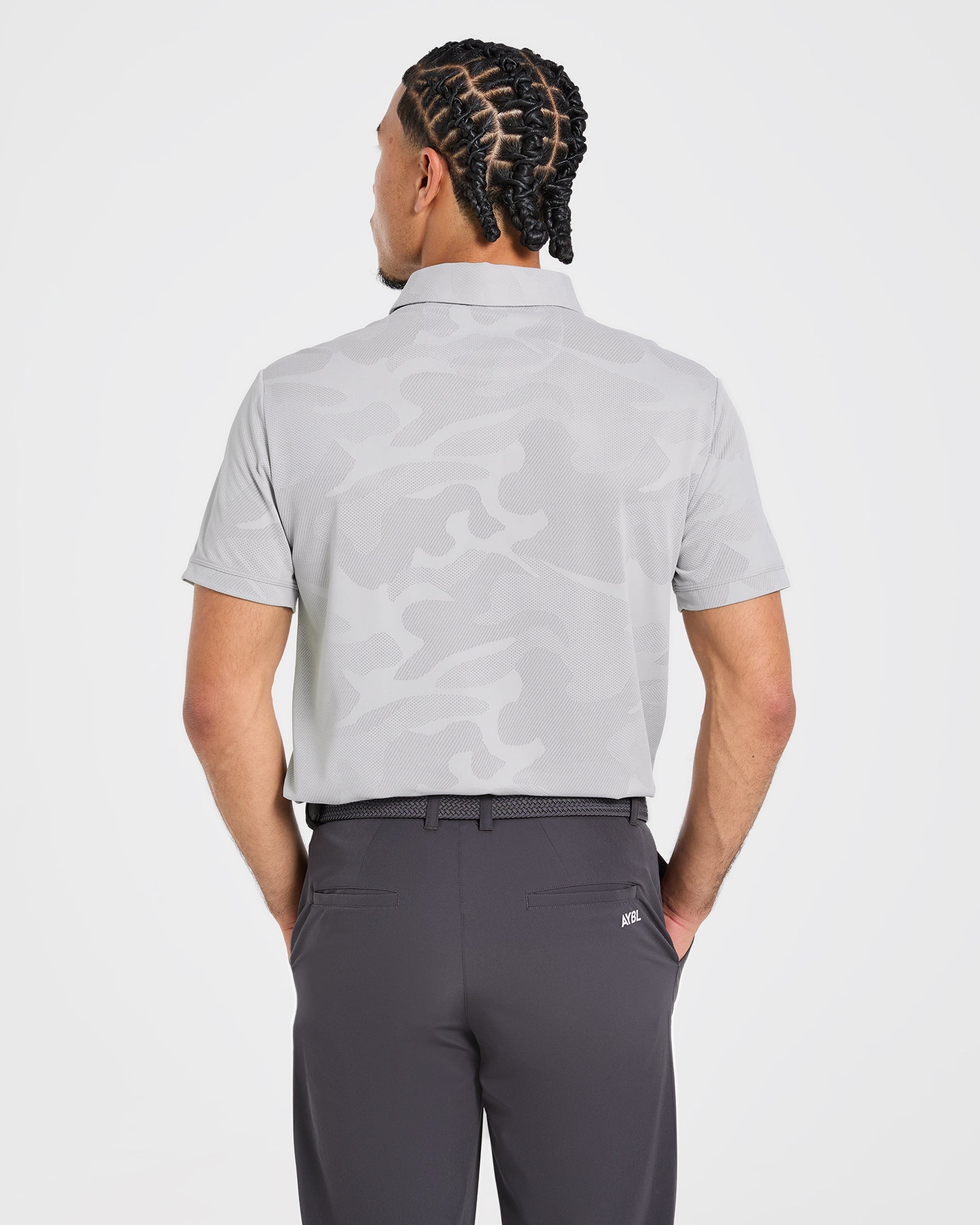 Camo Polo - Ice Grau