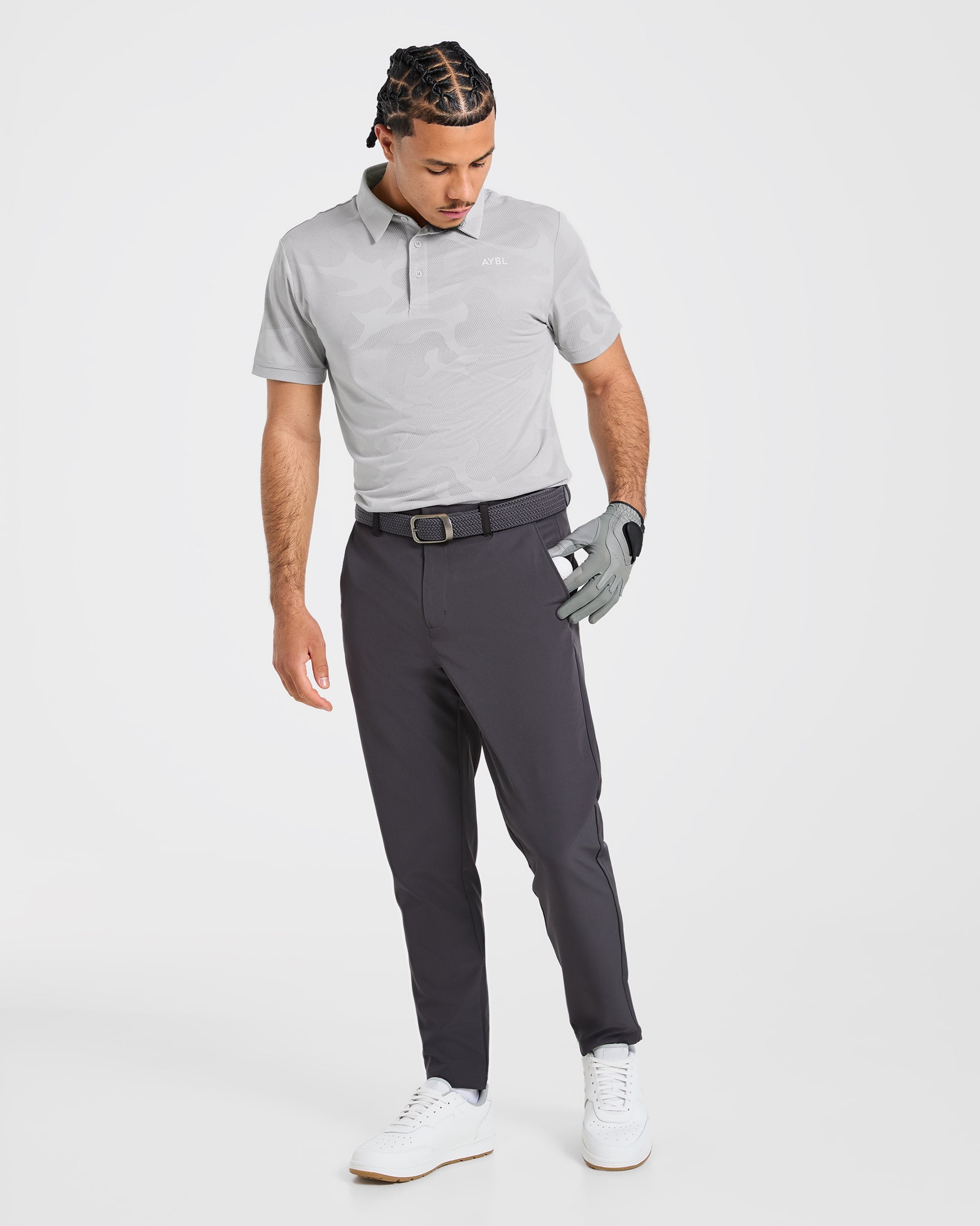 Camo Polo - Ice Grau