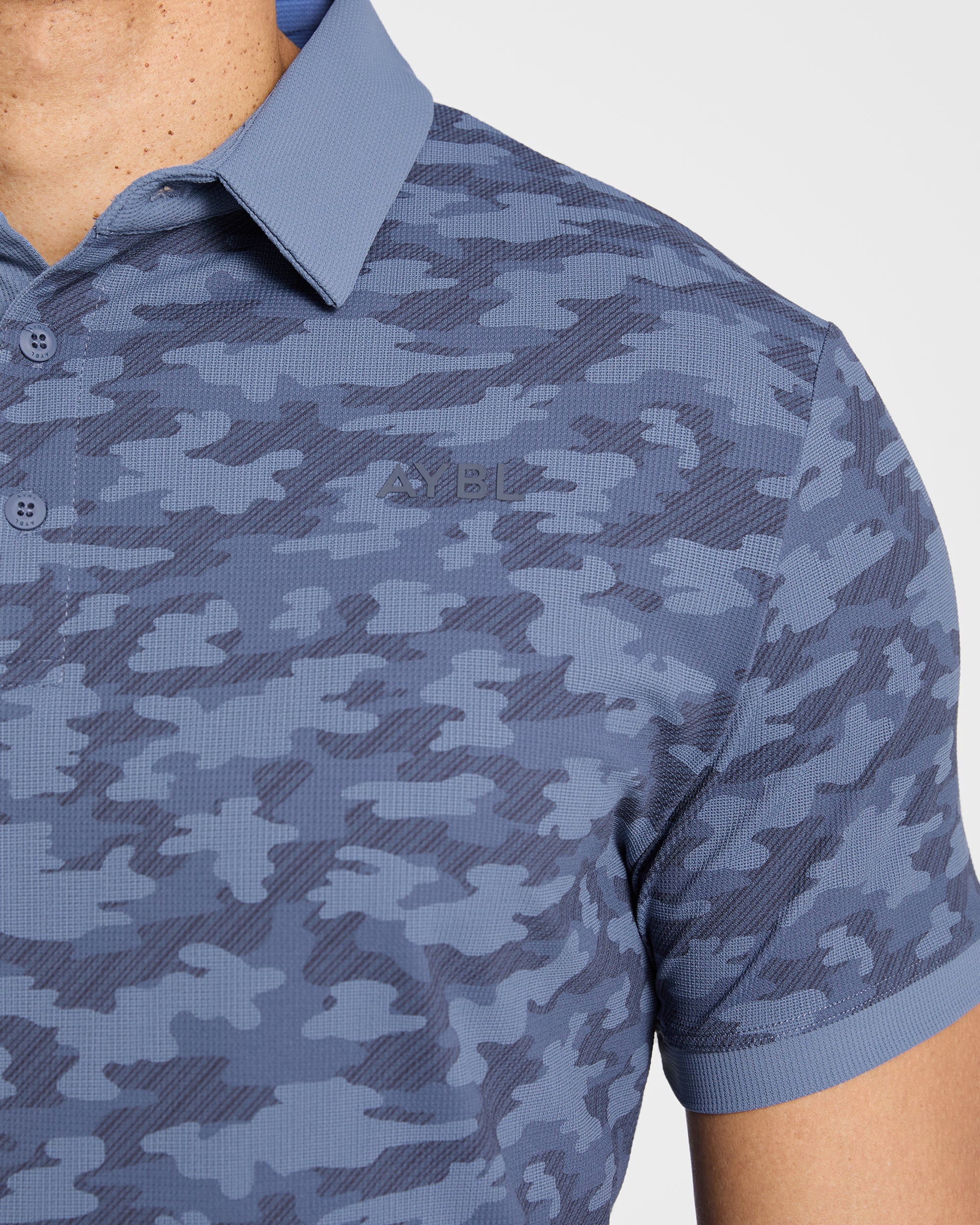 Precision Camo Polo - Blau
