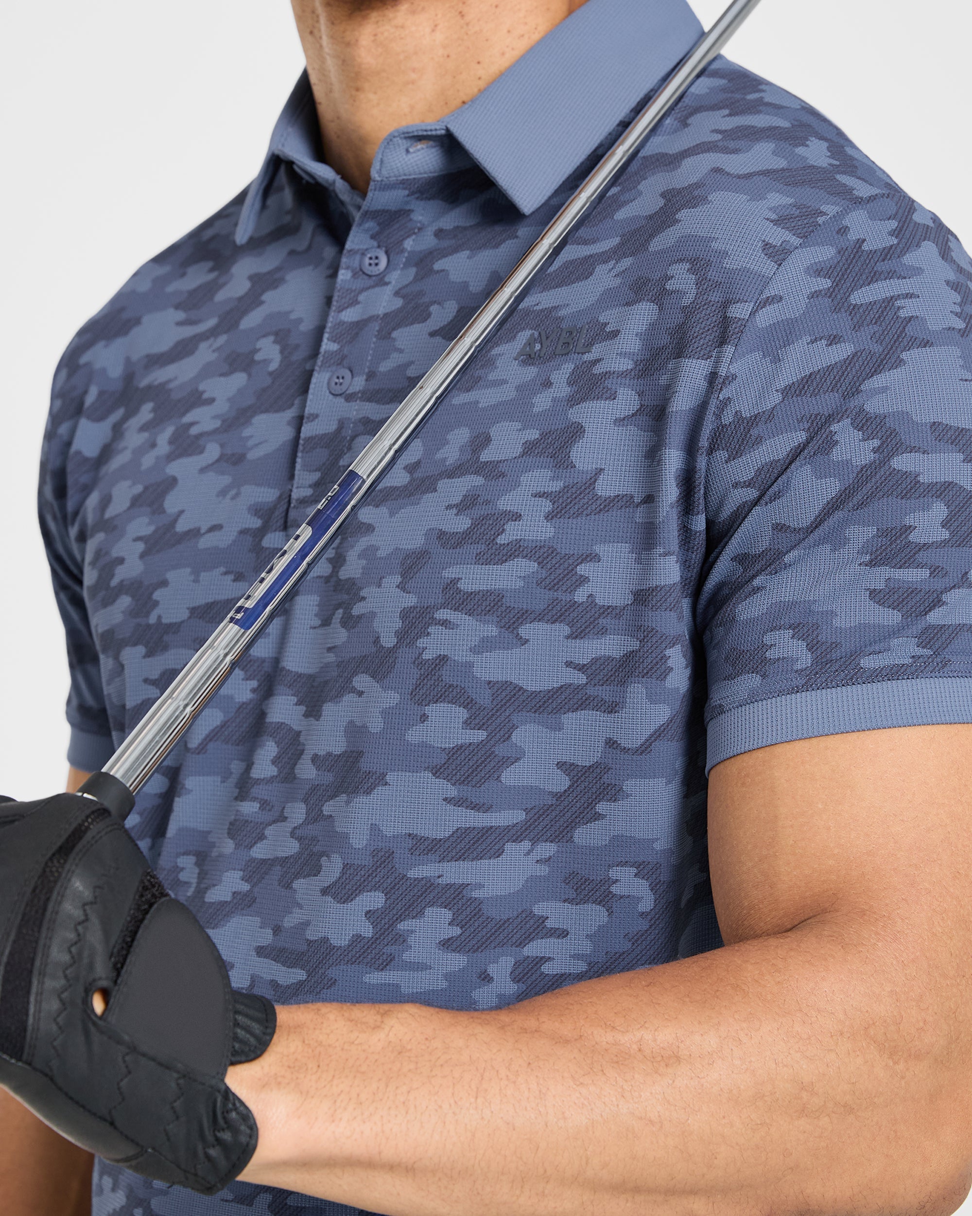 Precision Camo Polo - Blau