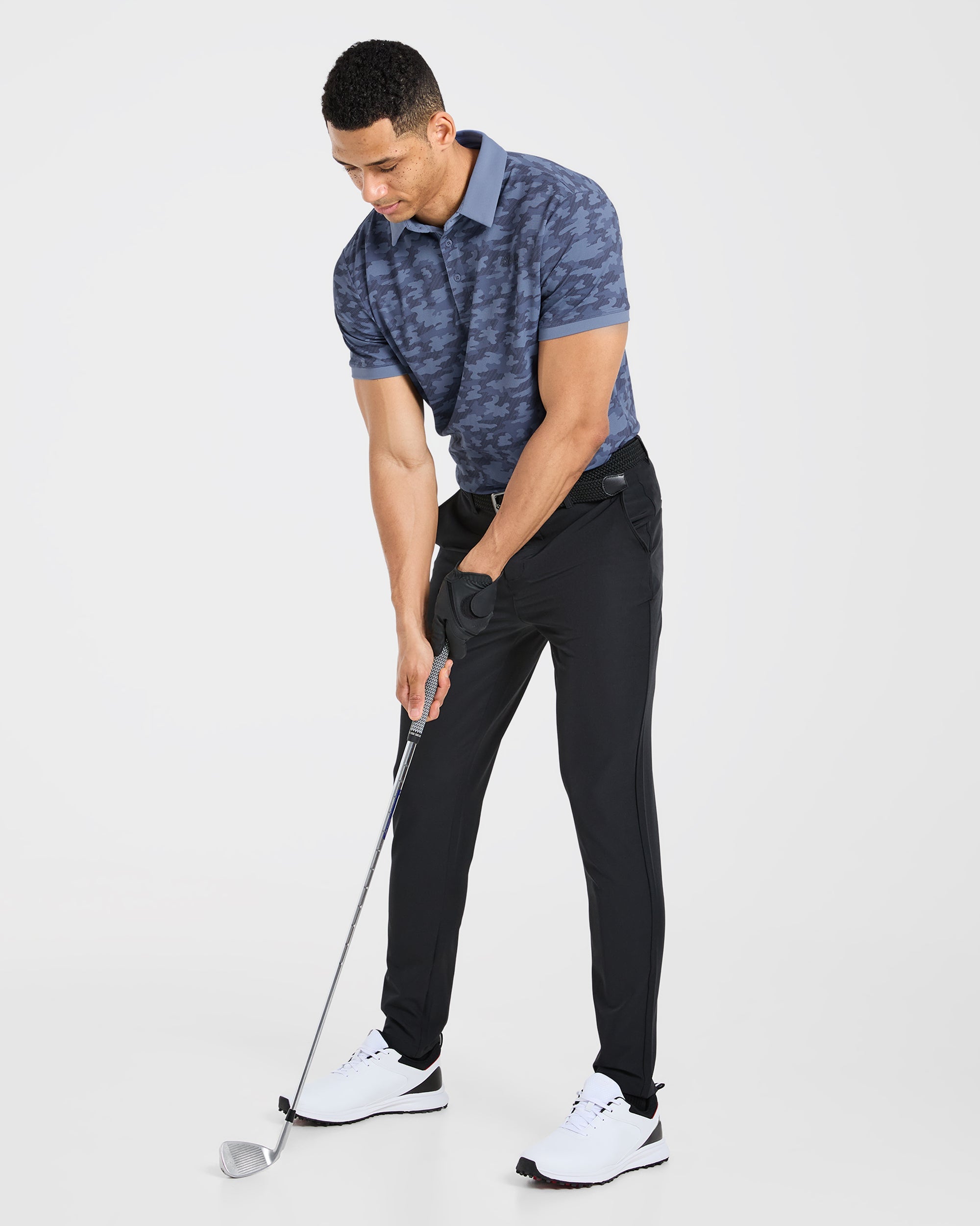 Precision Camo Polo - Blau