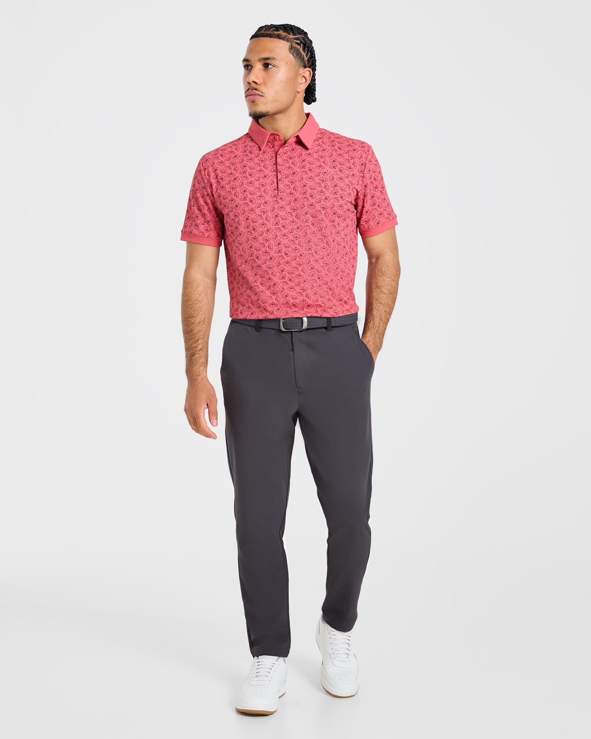 Precision Camellias Polo - Rot