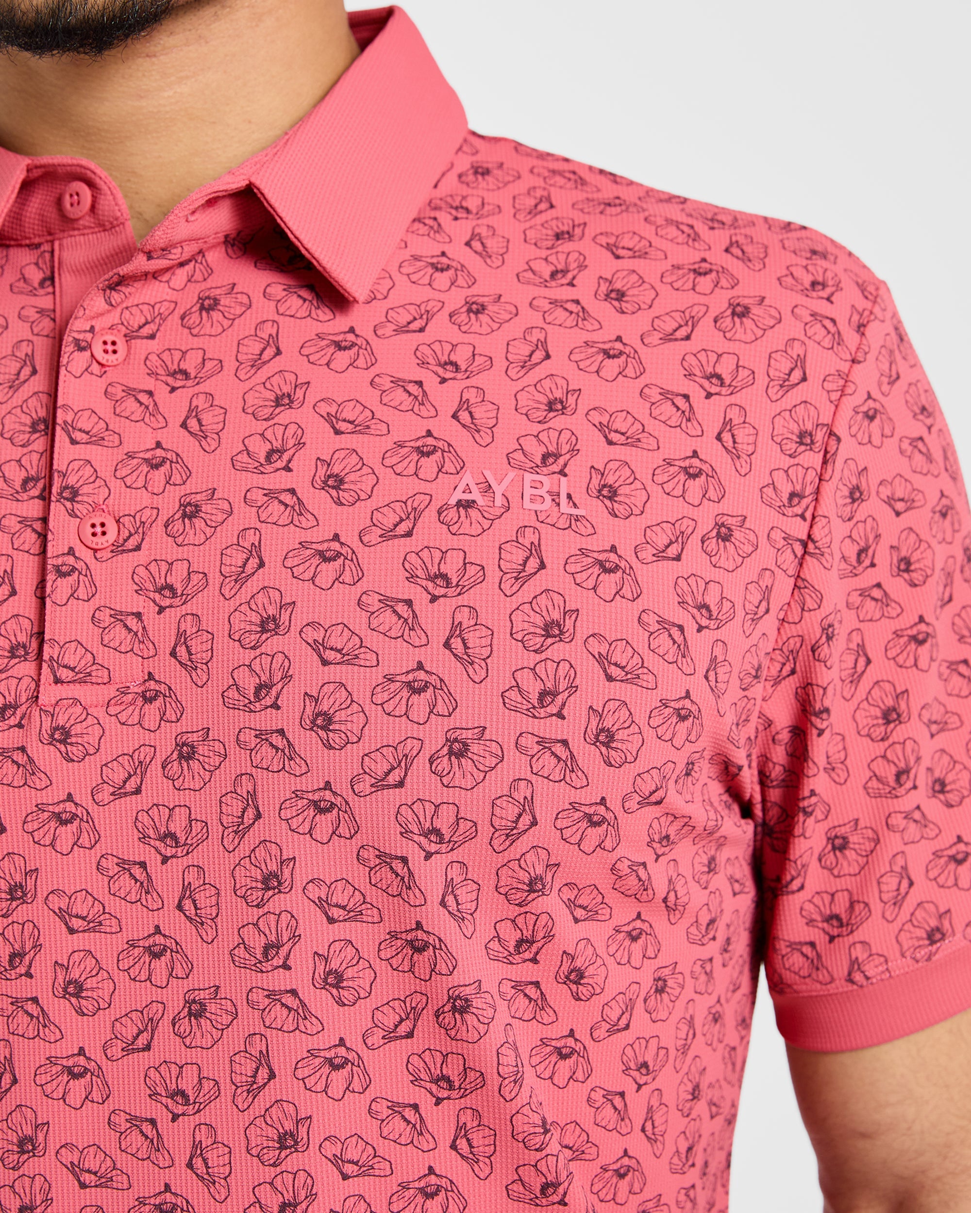 Precision Camellias Polo - Rot