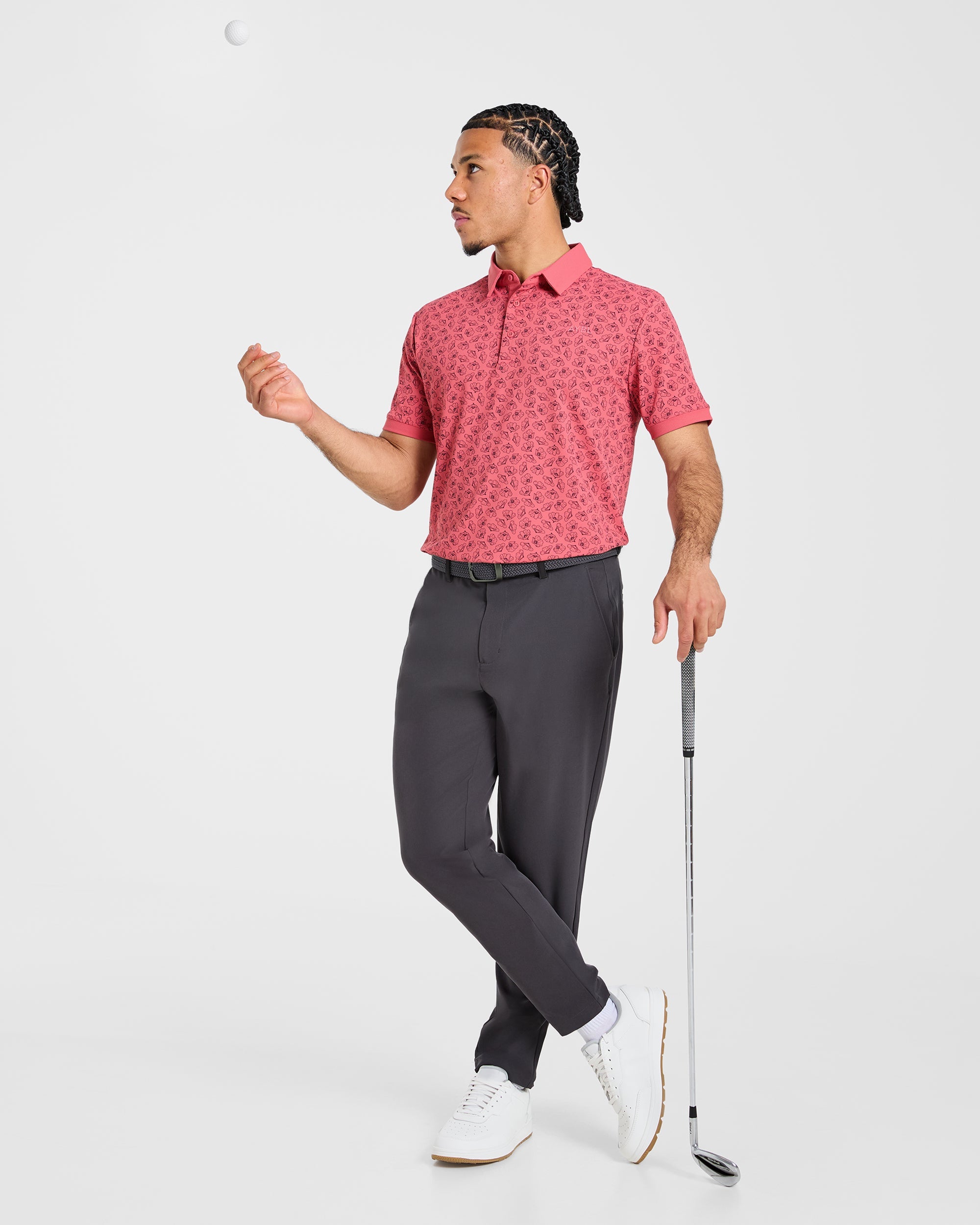 Precision Camellias Polo - Rot