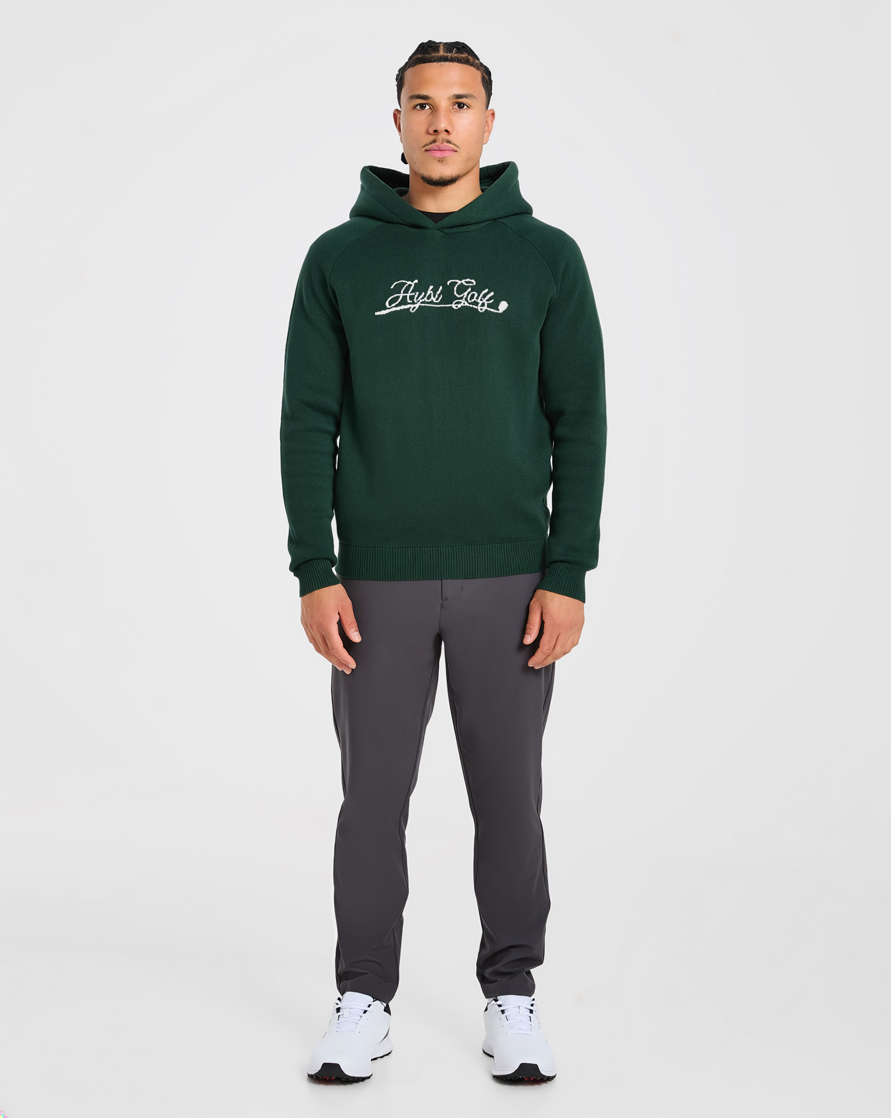 Golf Club Knitted Hoodie - Pine Grün