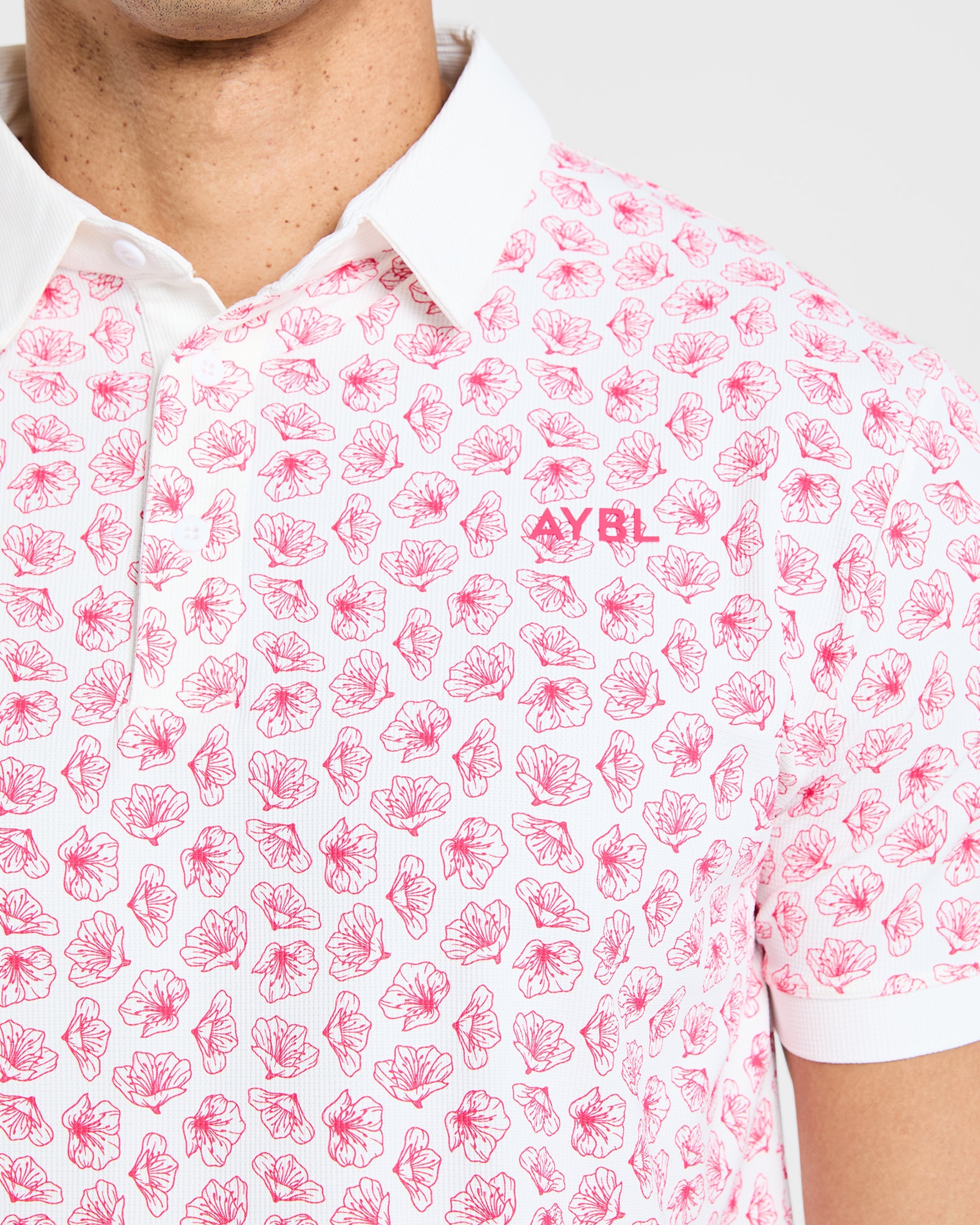 Precision Azalea Polo - Weiß/Azalea Rosa