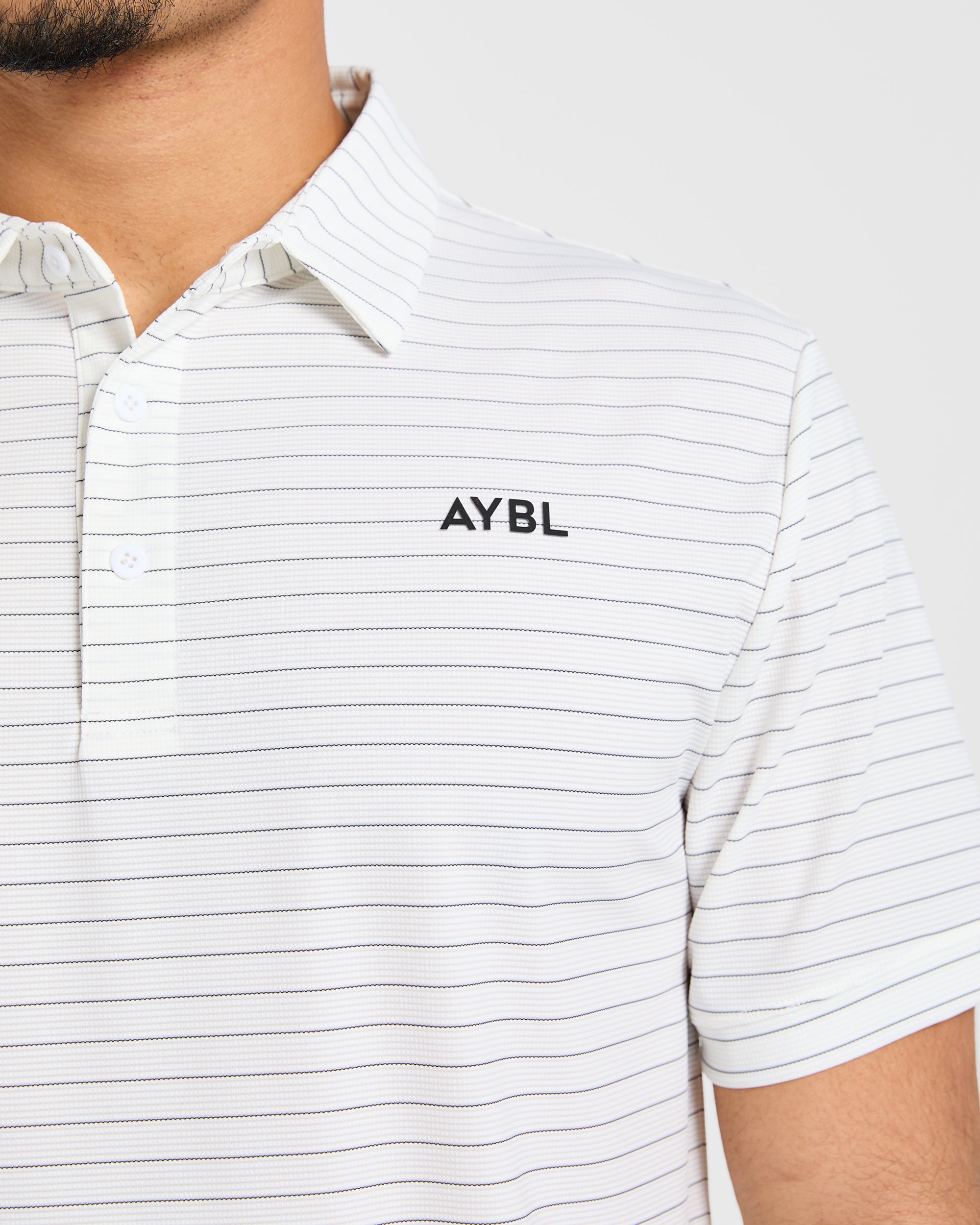 Classic Stripe Polo - Weiß