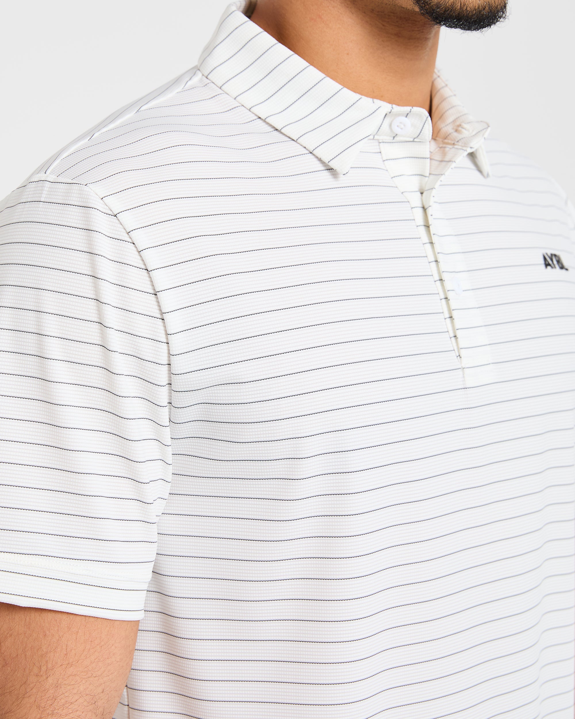 Classic Stripe Polo - Weiß