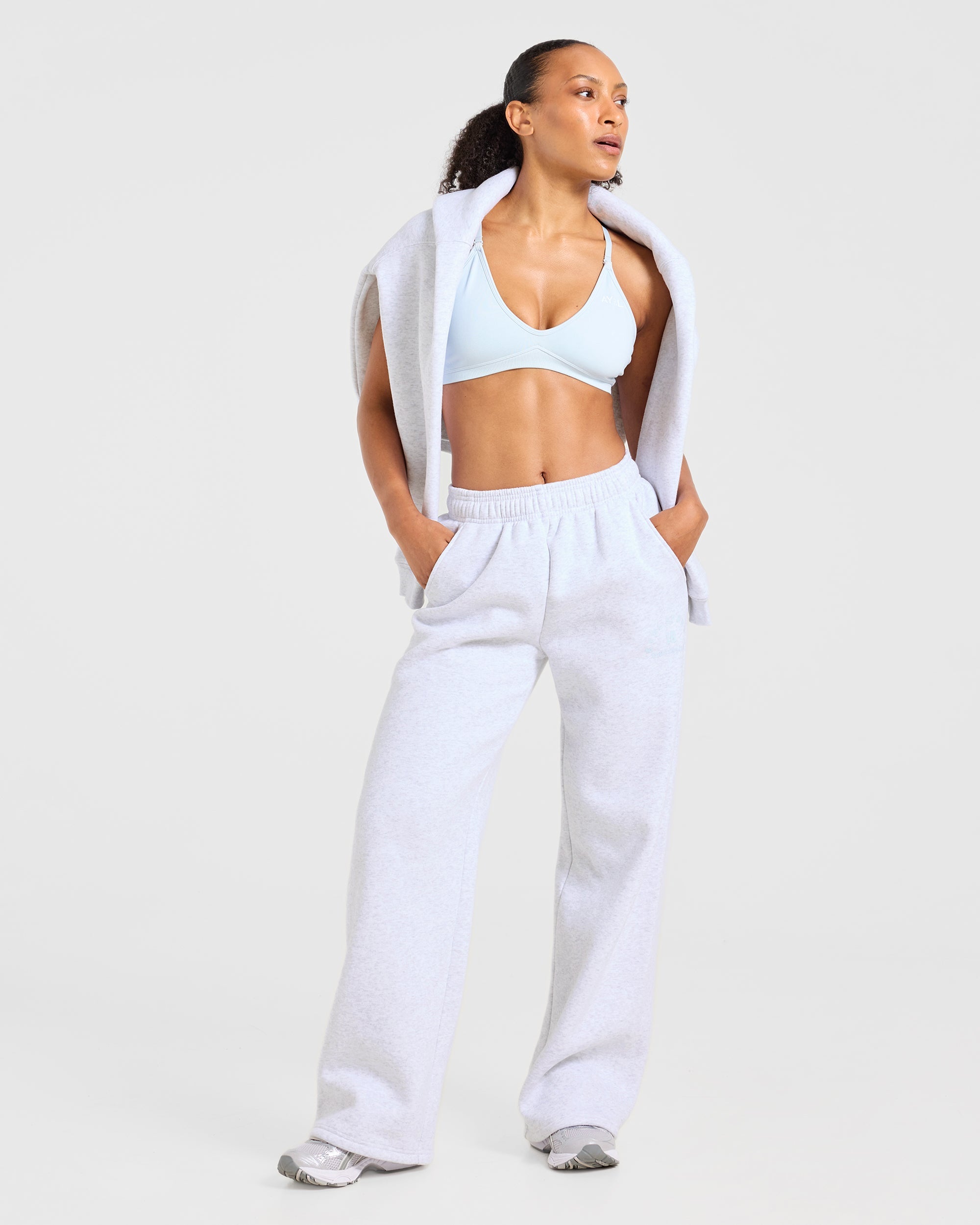 AYBL Sports 18 Oversized Straight Leg Joggers - Heather Grau