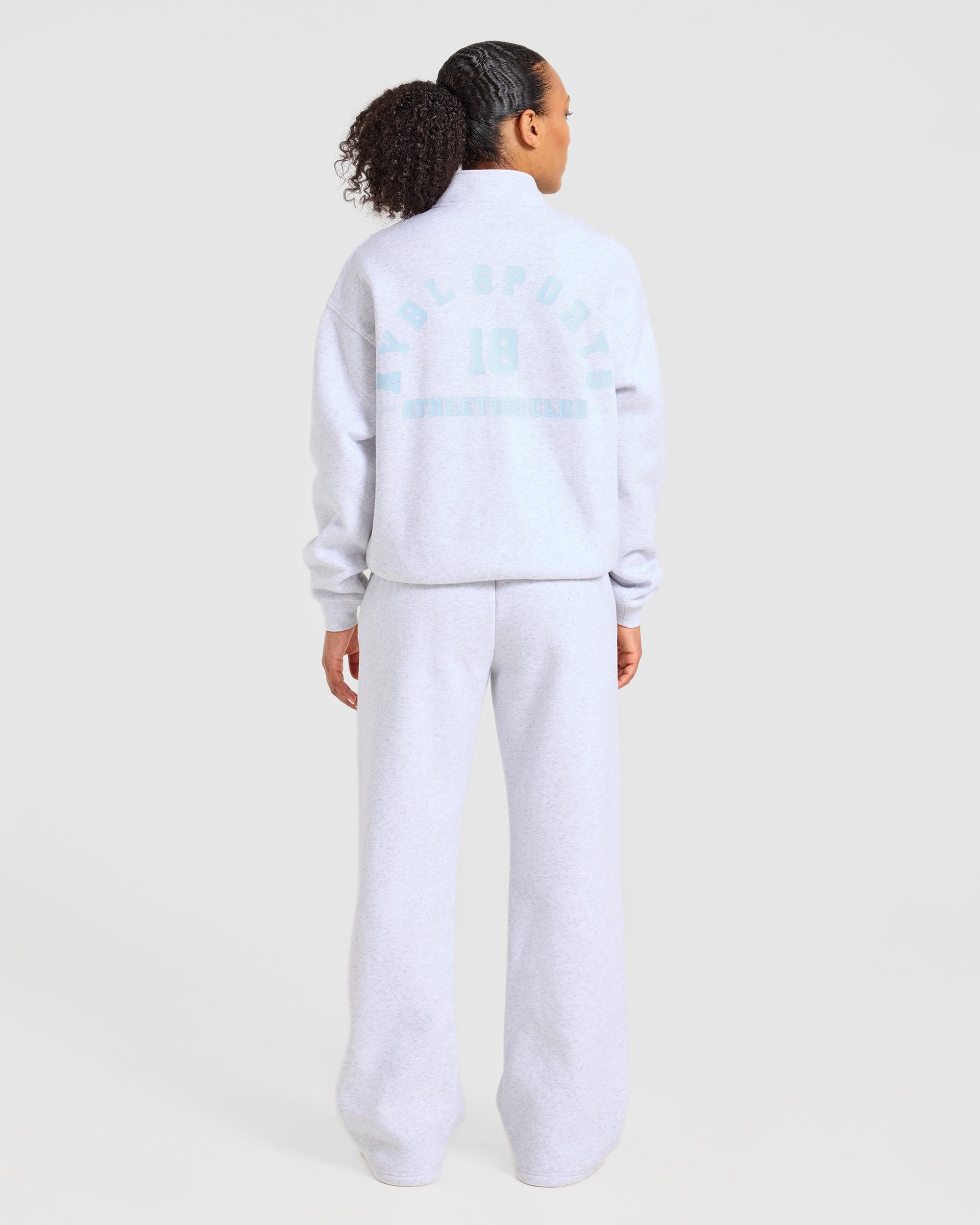 AYBL Sports 18 Oversized 1/4 Zip Pullover - Heather Grau