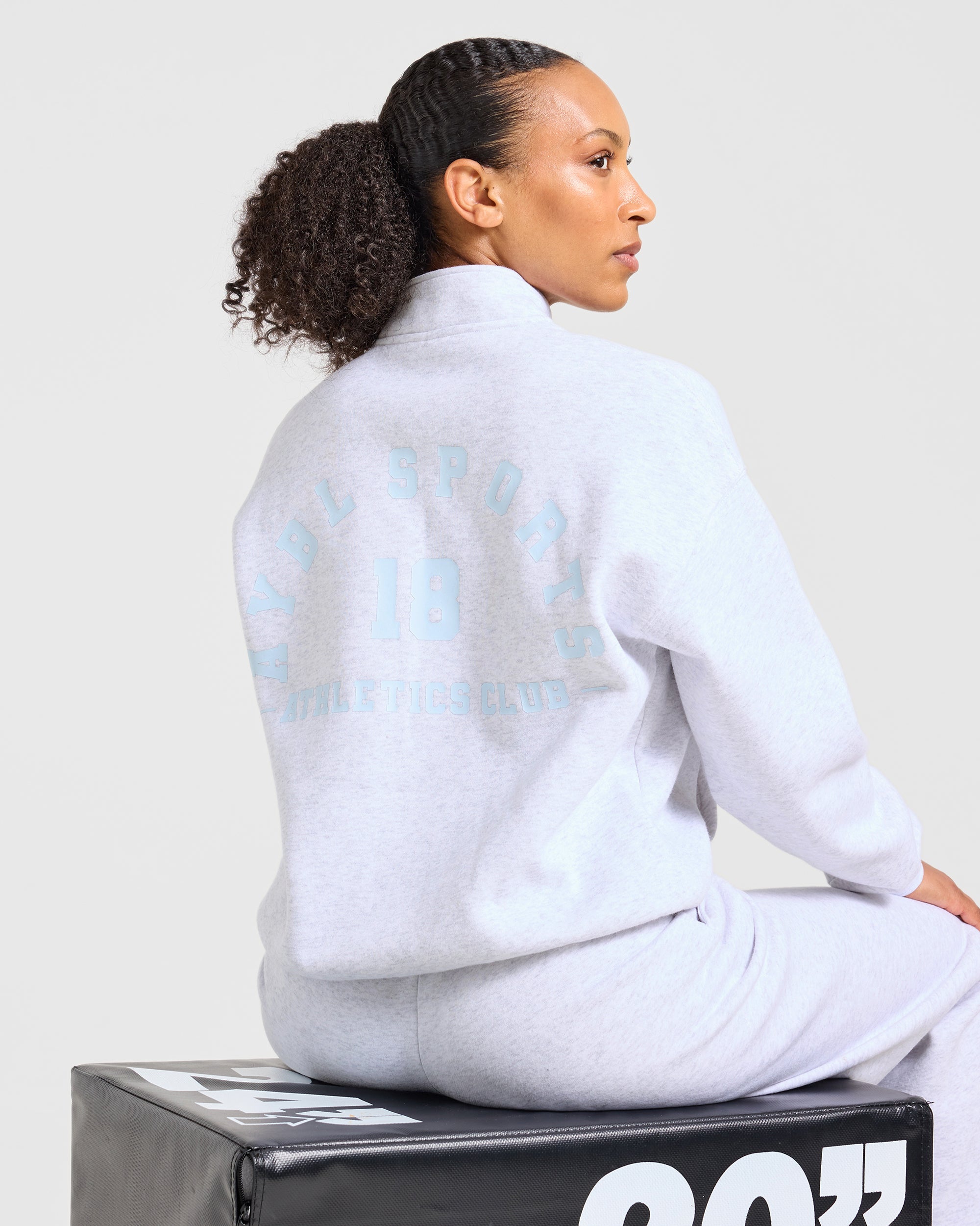 AYBL Sports 18 Oversized 1/4 Zip Pullover - Heather Grau