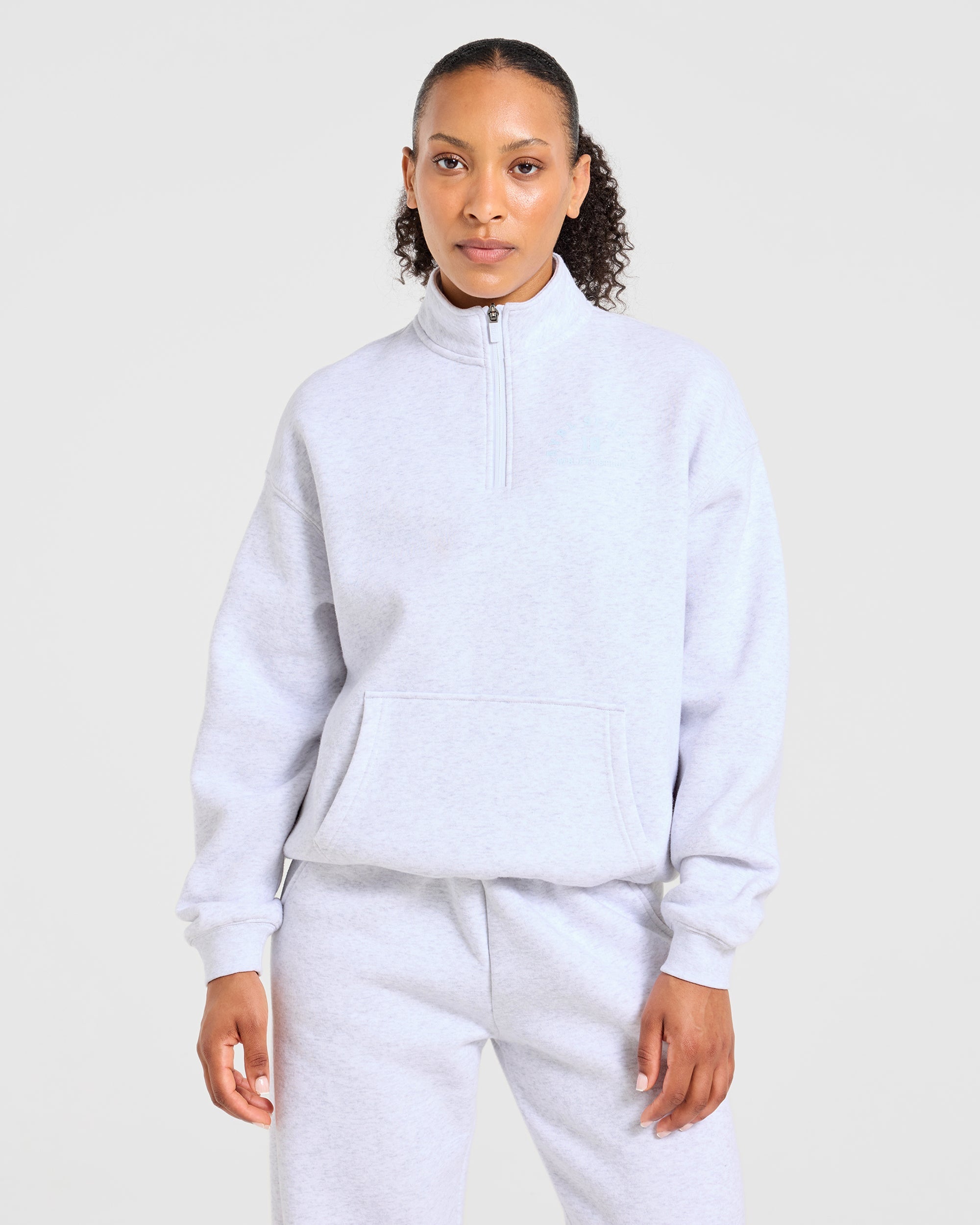 AYBL Sports 18 Oversized 1/4 Zip Pullover - Heather Grau