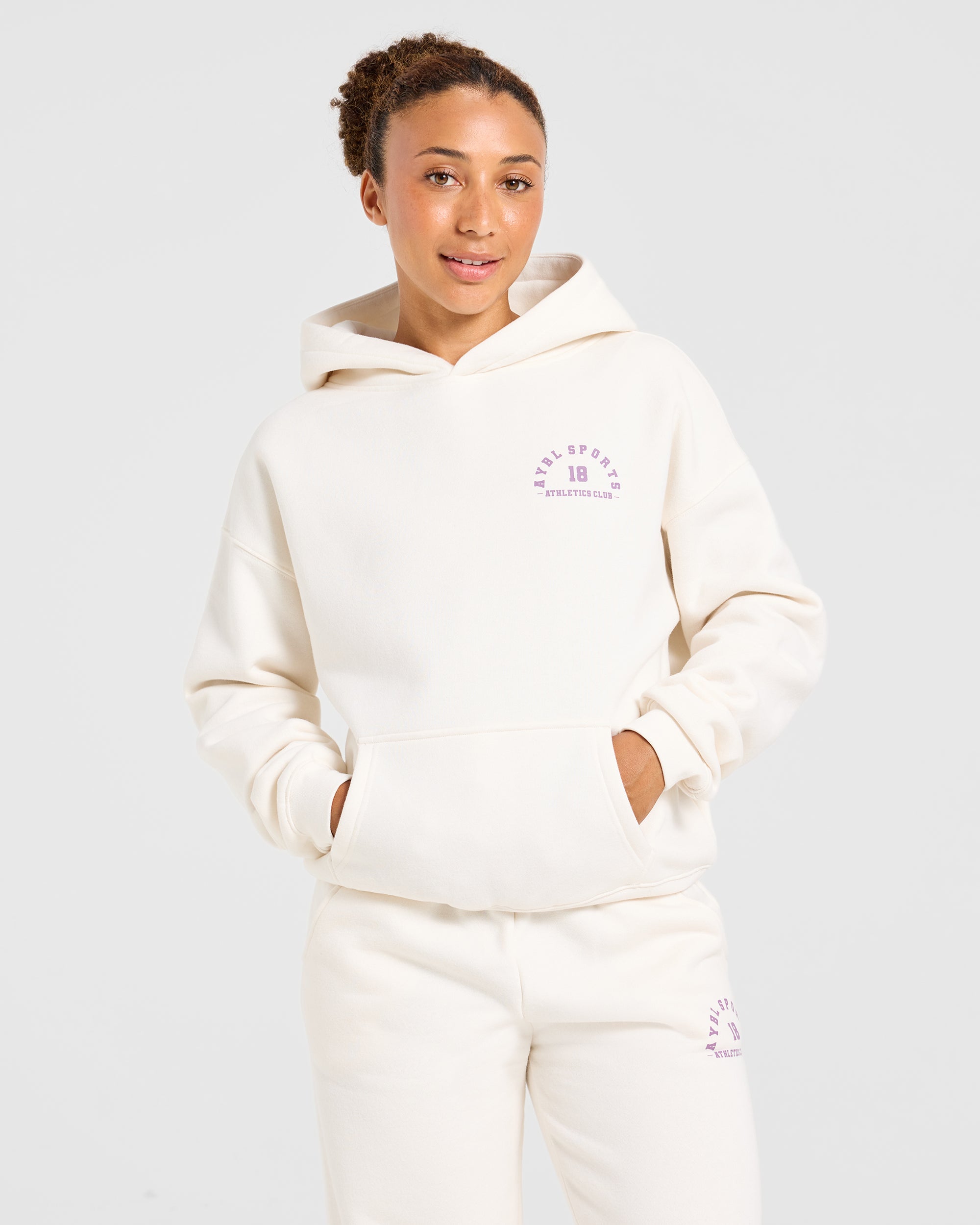AYBL Sports 18 Oversized Hoodie - Off Weiß