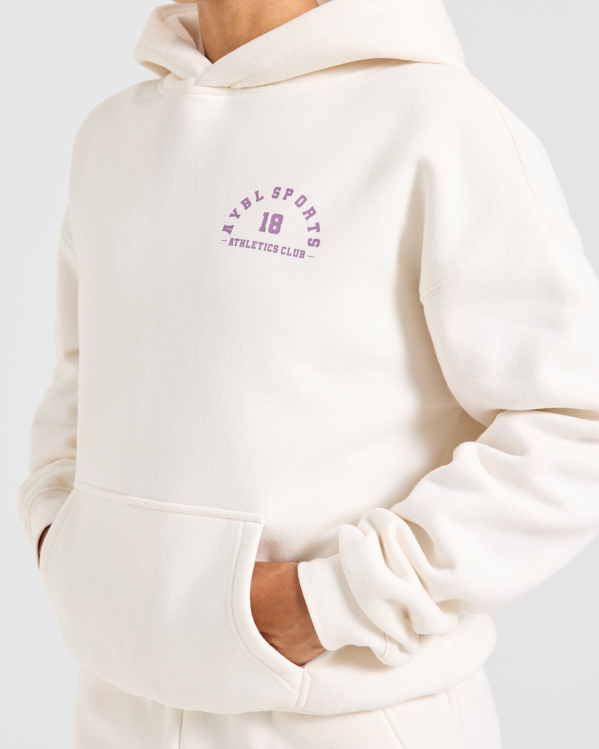 AYBL Sports 18 Oversized Hoodie - Off Weiß