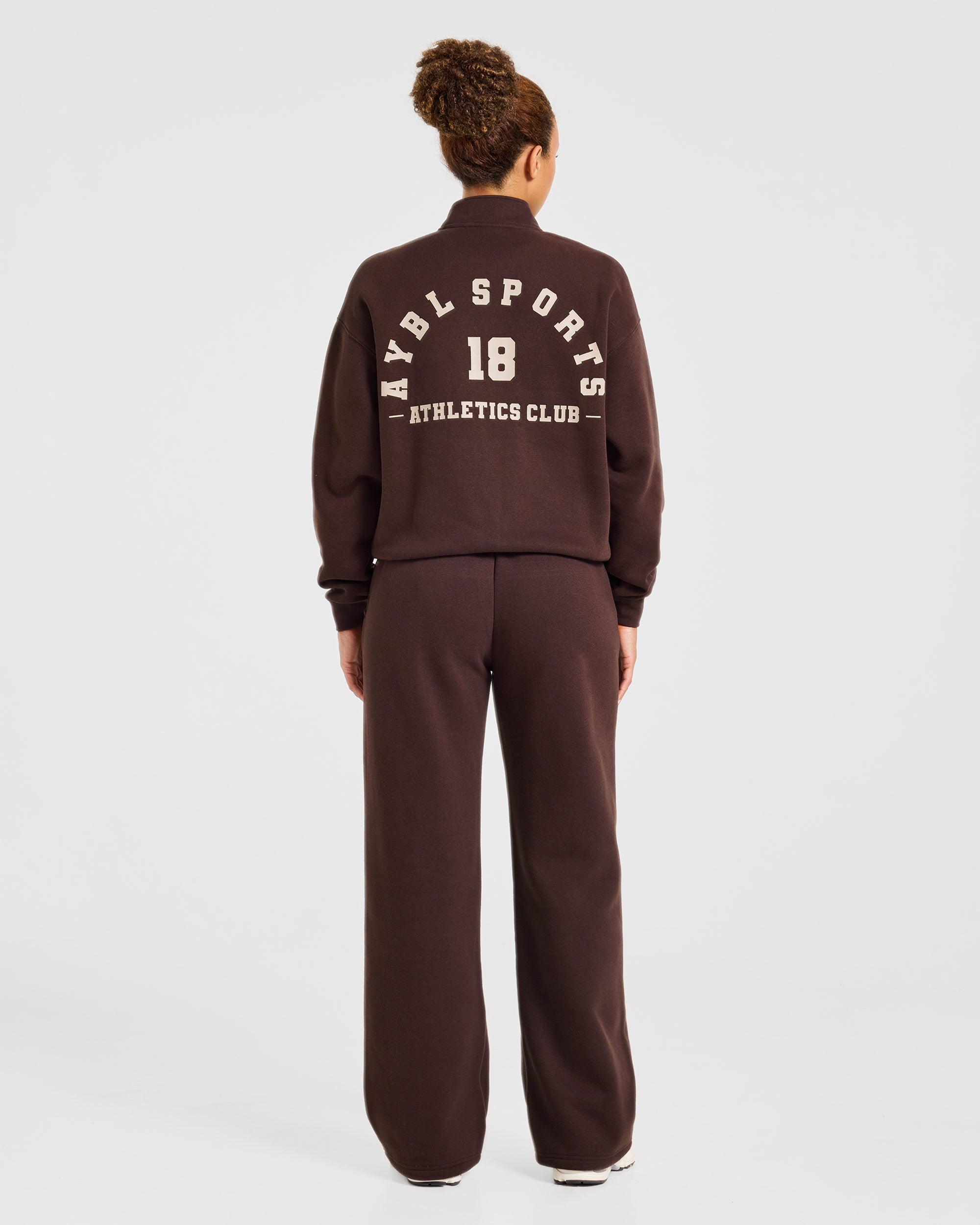 AYBL Sports 18 Oversized Straight Leg Joggers - Cocoa Braun
