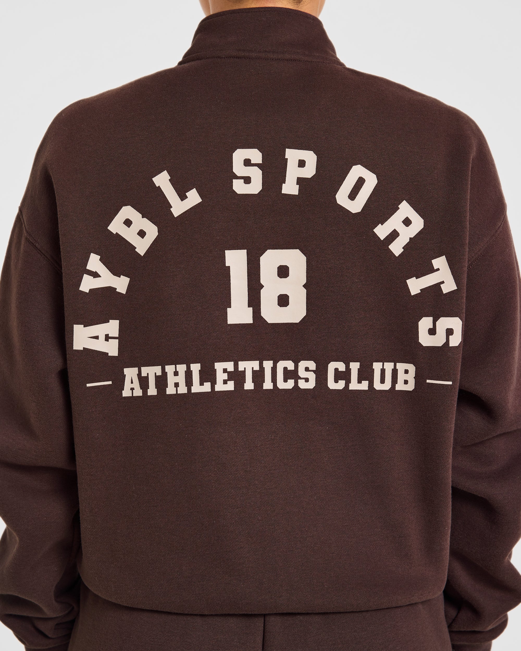 AYBL Sports 18 Oversized 1/4 Zip Pullover - Cocoa Braun