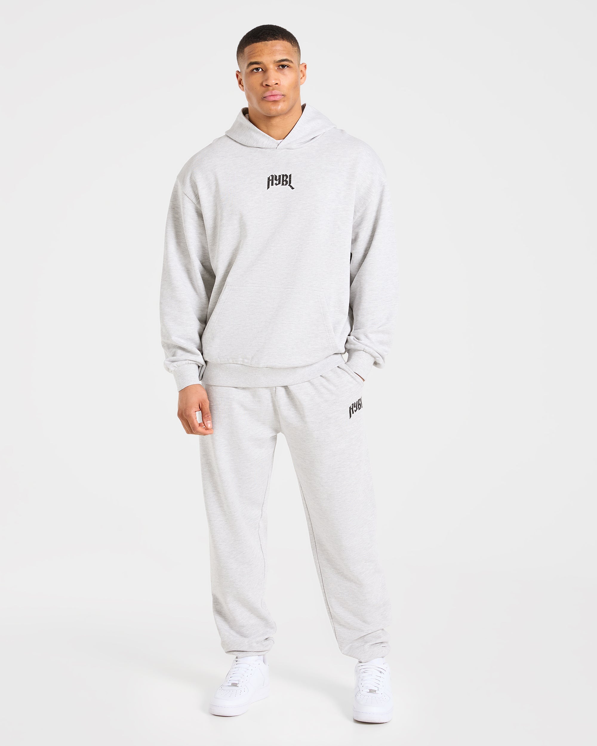 Heavy Lifting Gothic Oversized Joggers - Grau Marl