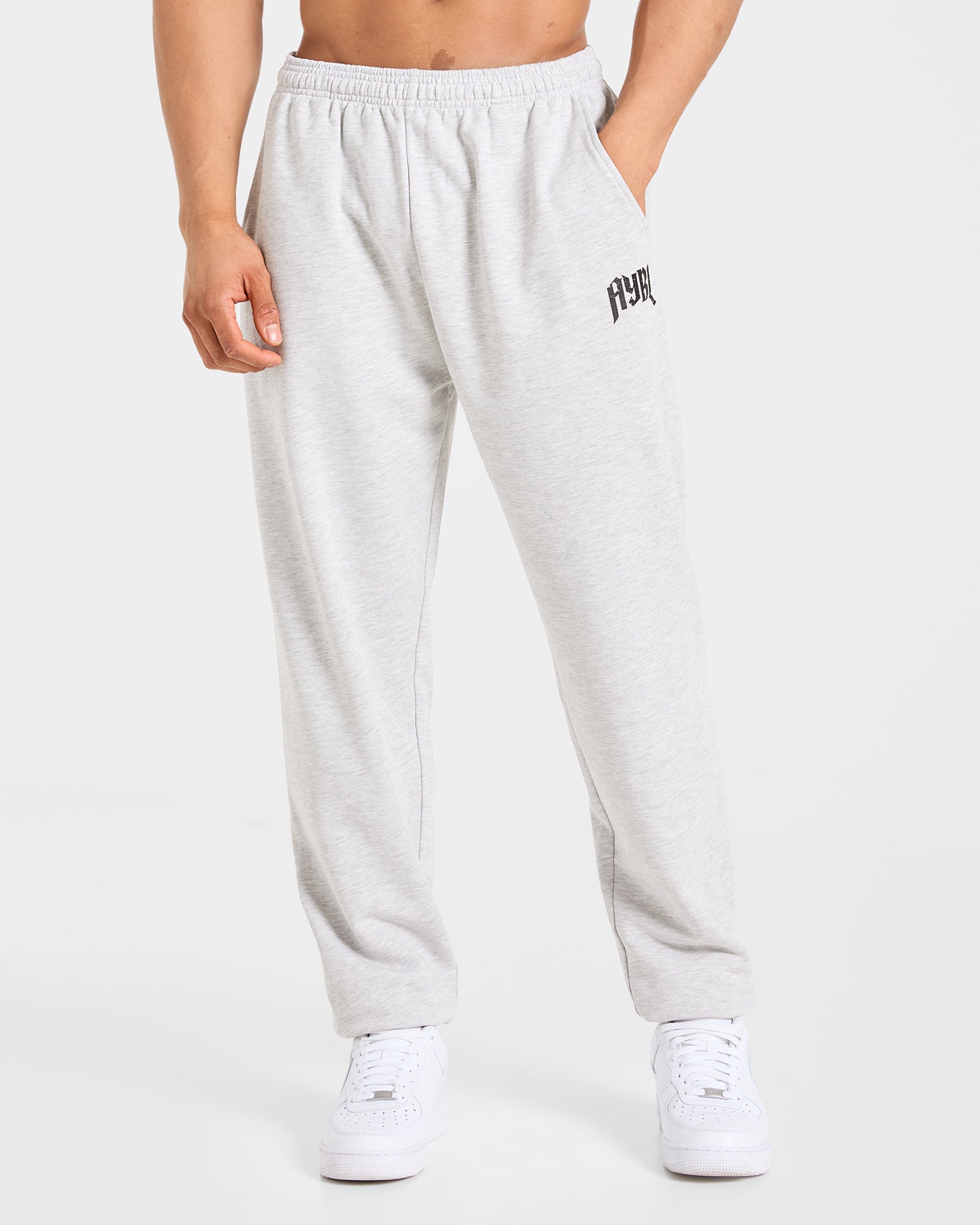 Heavy Lifting Gothic Oversized Joggers - Grau Marl