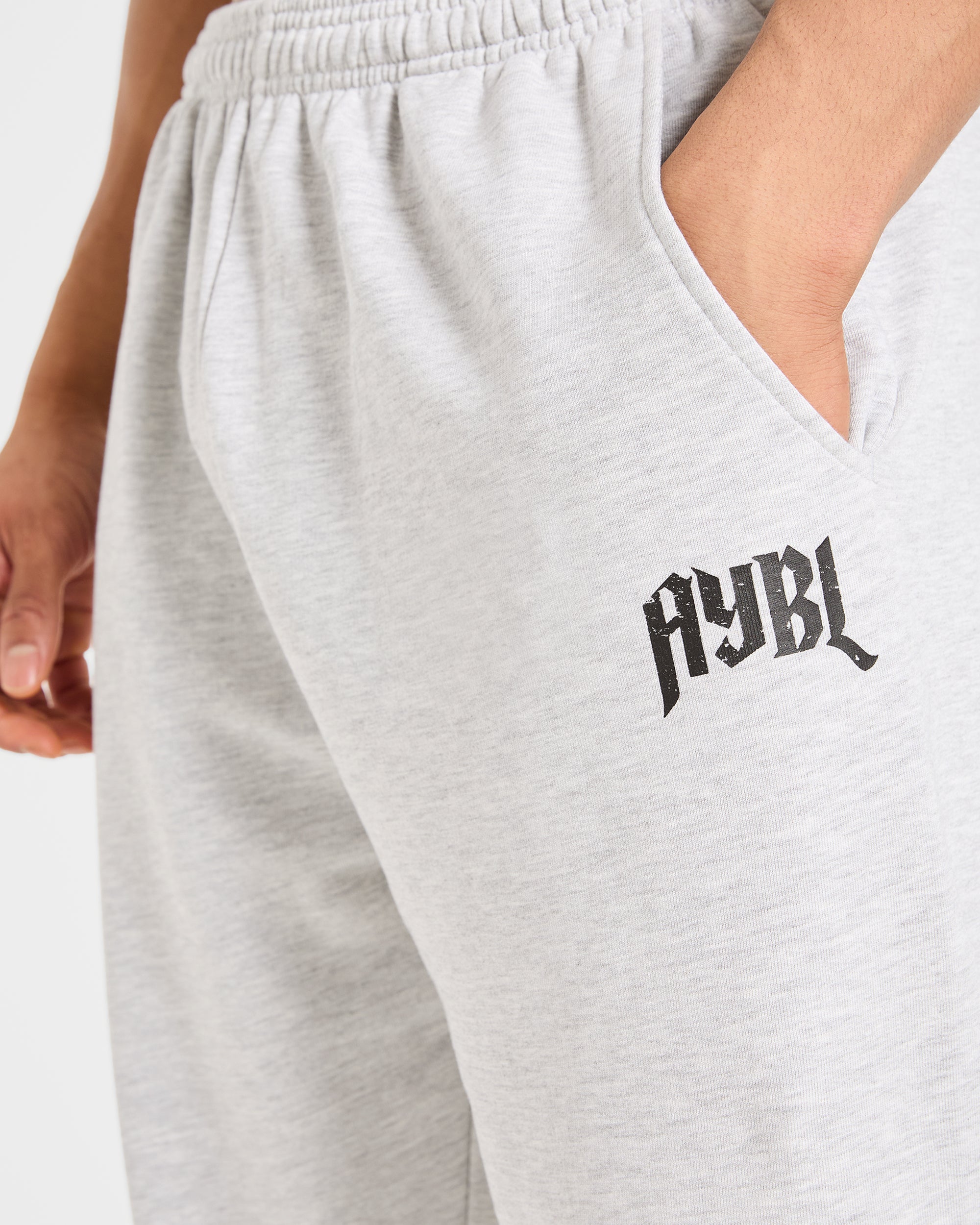 Heavy Lifting Gothic Oversized Joggers - Grau Marl