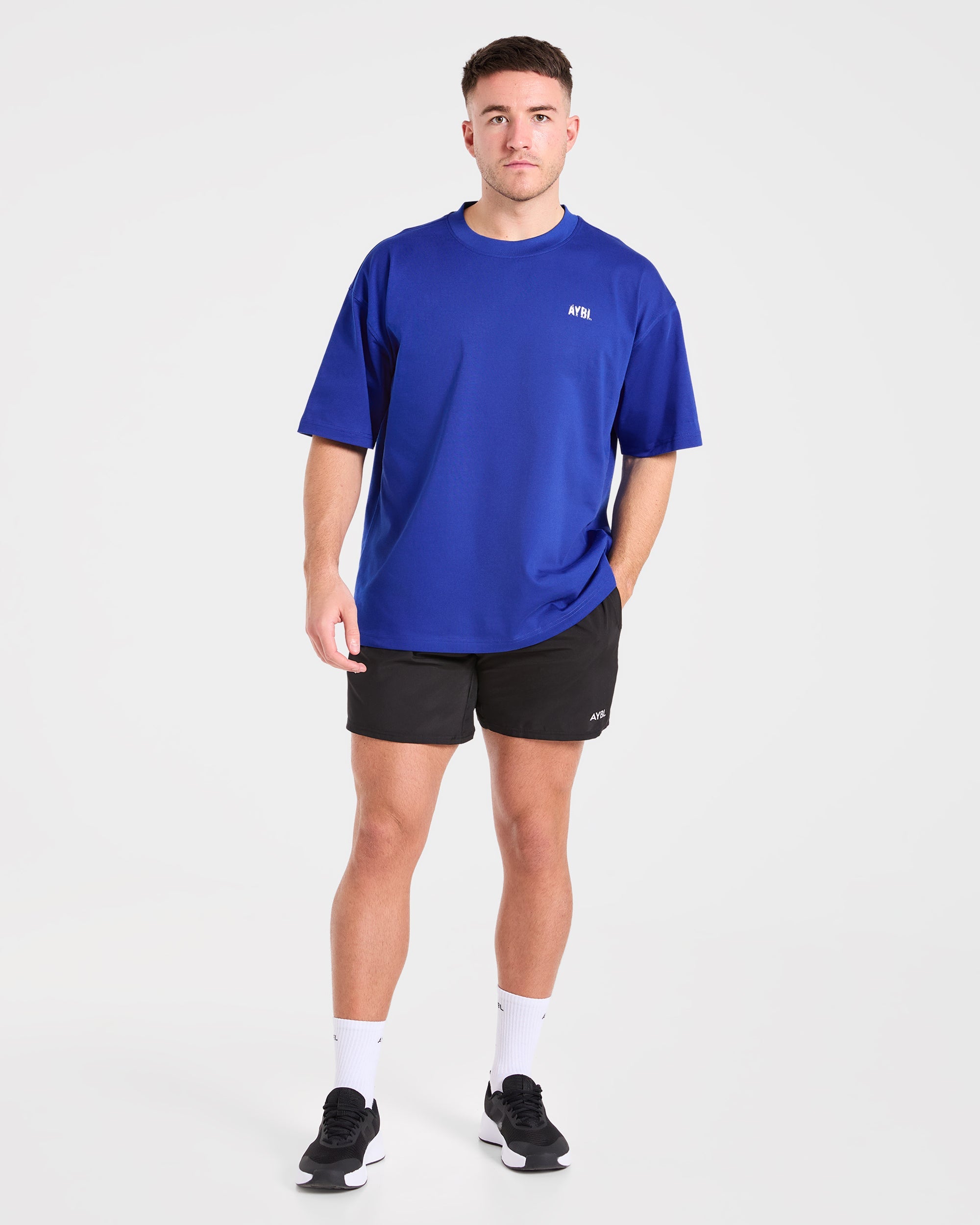 Gym Chalk Oversized T Shirt - Cobalt Blau