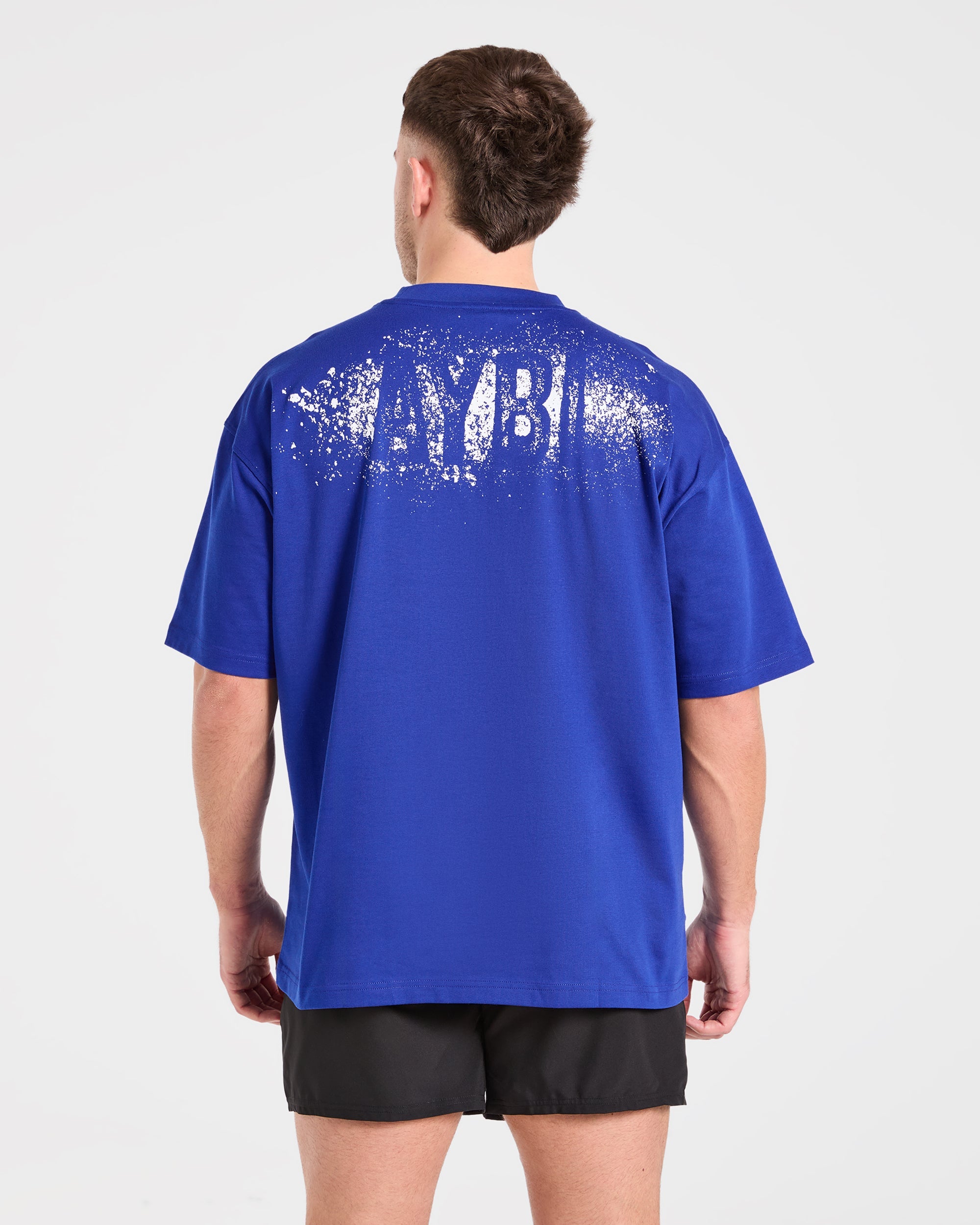 Gym Chalk Oversized T Shirt - Cobalt Blau