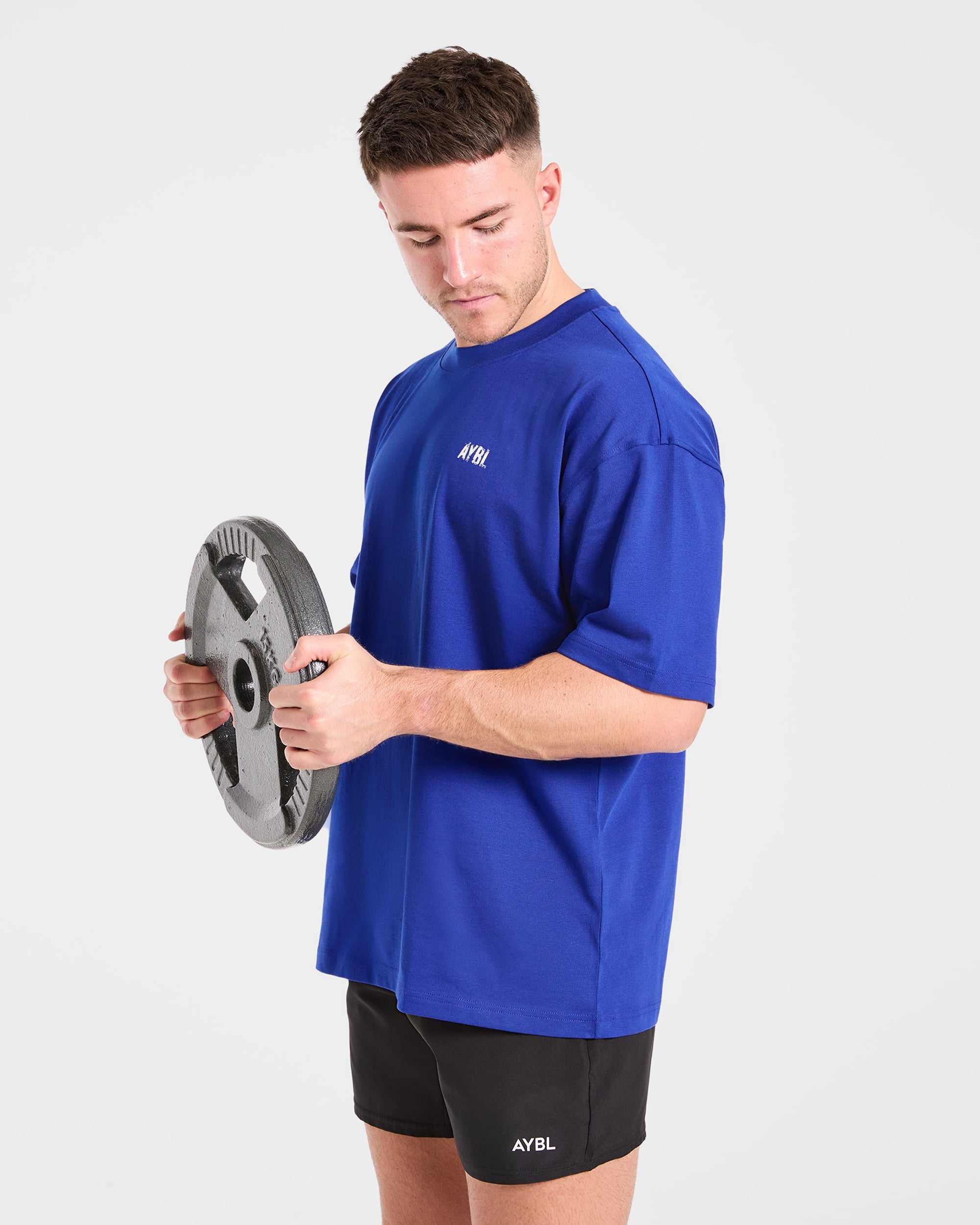 Gym Chalk Oversized T Shirt - Cobalt Blau