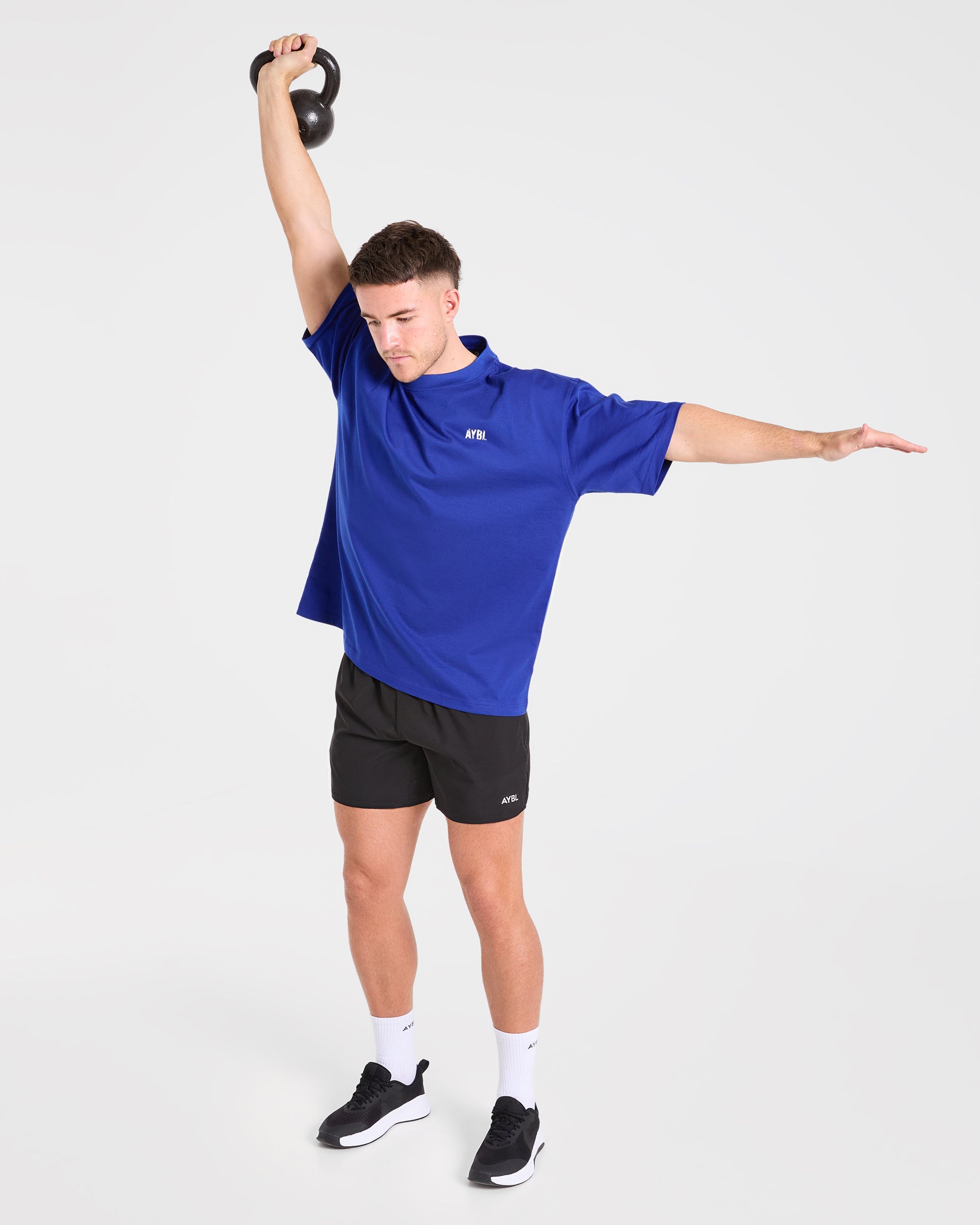 Gym Chalk Oversized T Shirt - Cobalt Blau