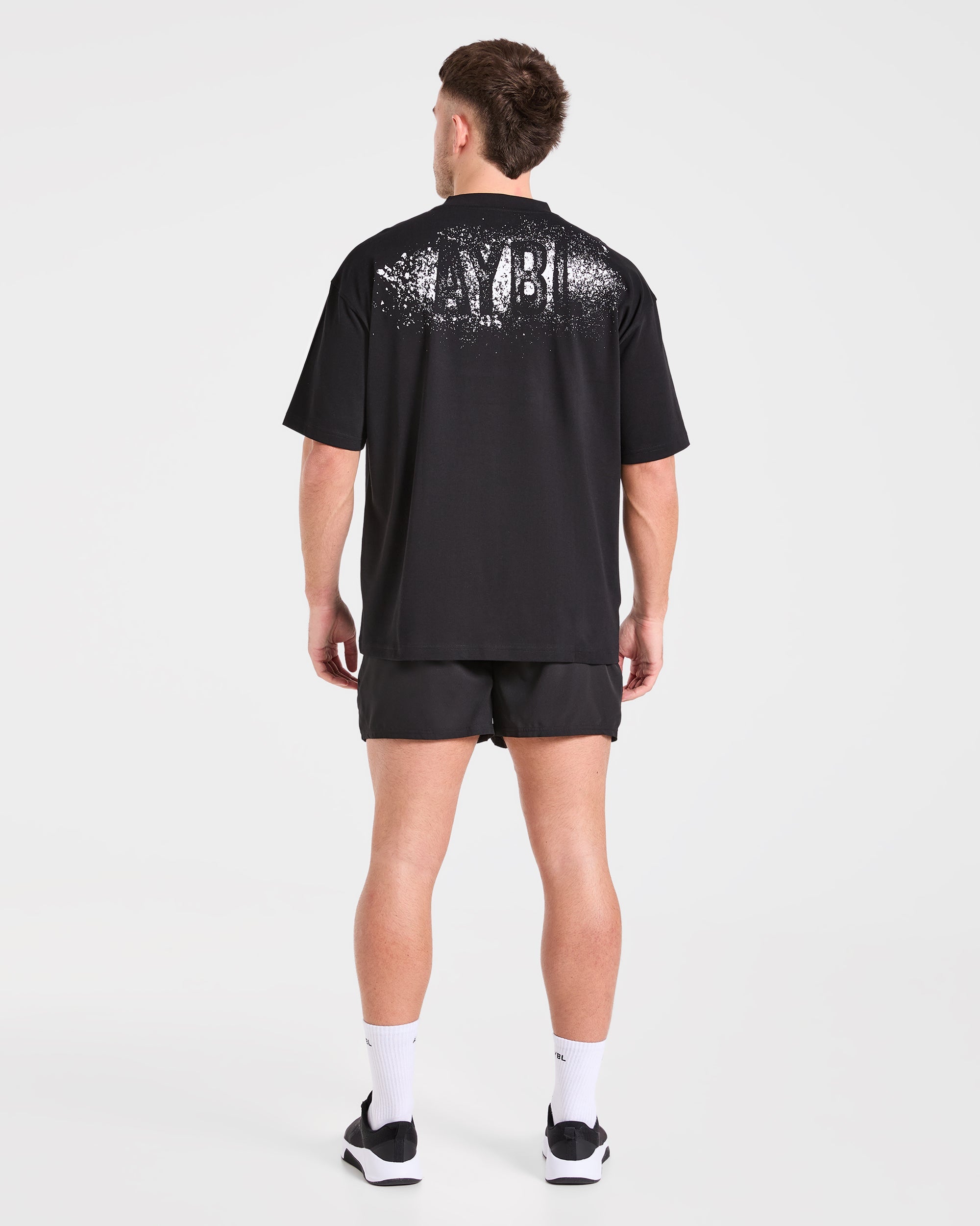 Gym Chalk Oversized T Shirt - Schwarz