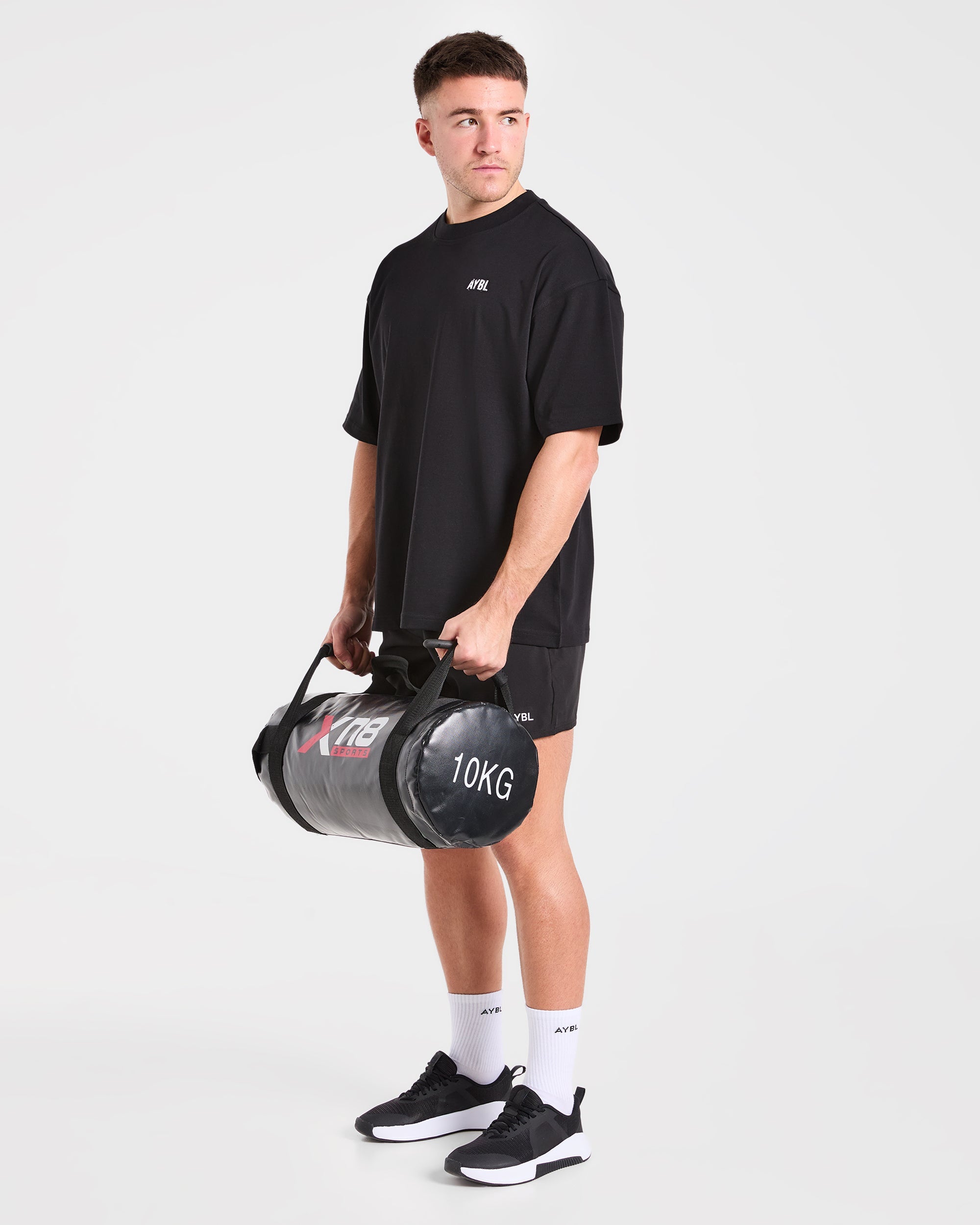 Gym Chalk Oversized T Shirt - Schwarz