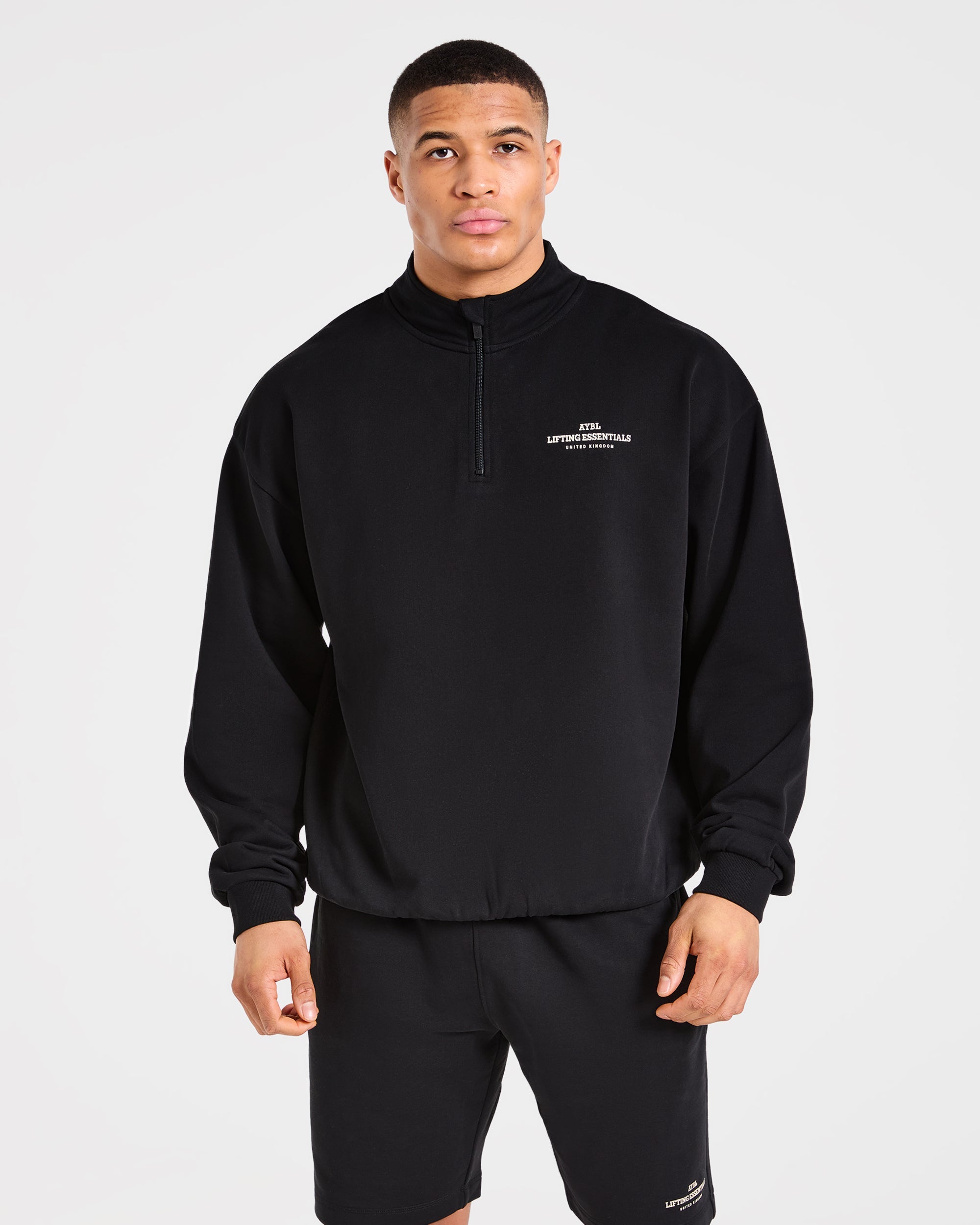 Apex Lifting Essentials 1/4 Zip Pullover - Schwarz/Cream