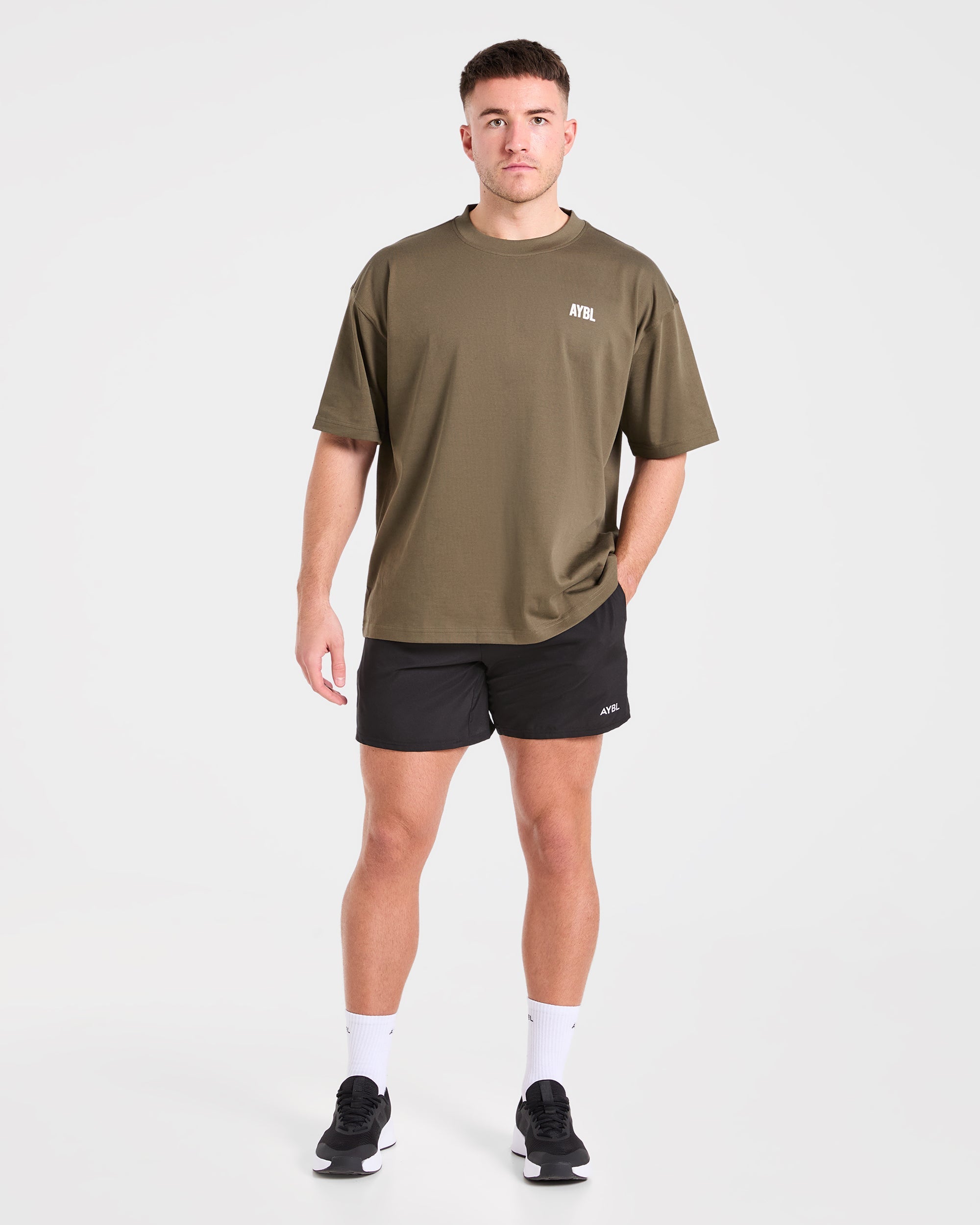 AYBL Iron Club Oversized T Shirt - Olive Grün