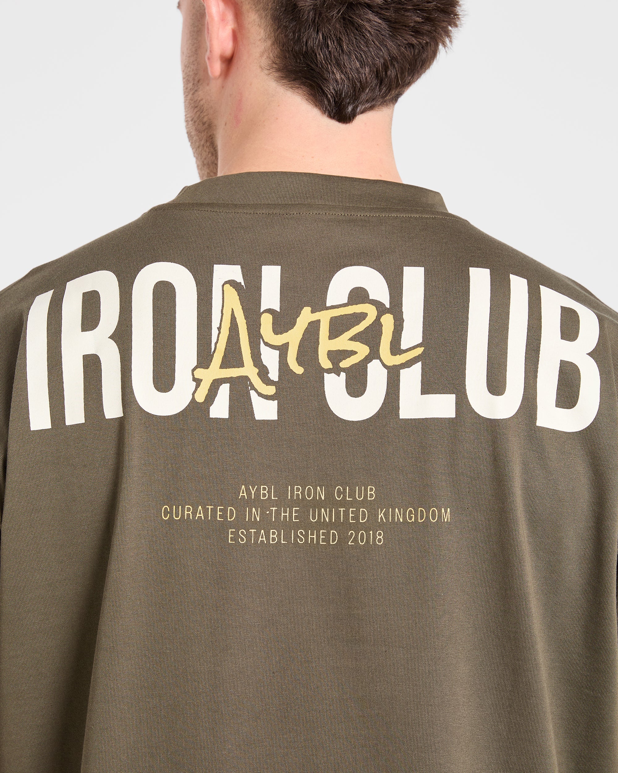 AYBL Iron Club Oversized T Shirt - Olive Grün
