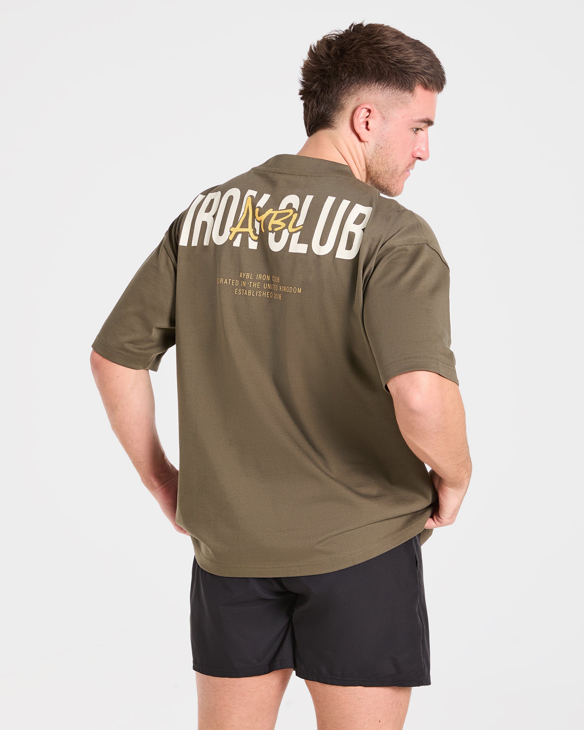 AYBL Iron Club Oversized T Shirt - Olive Grün