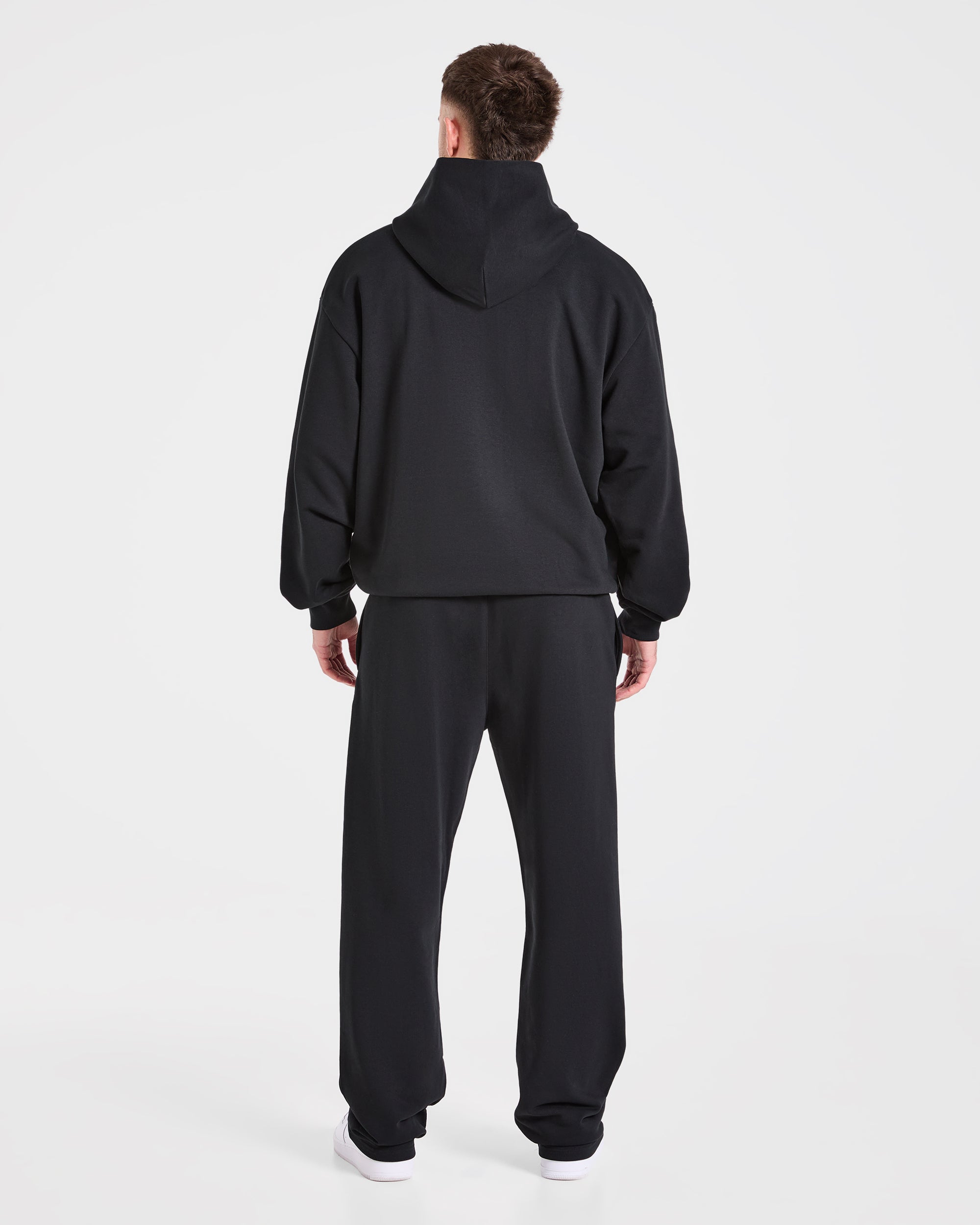 Strength Division Oversized Hoodie - Schwarz/Blau
