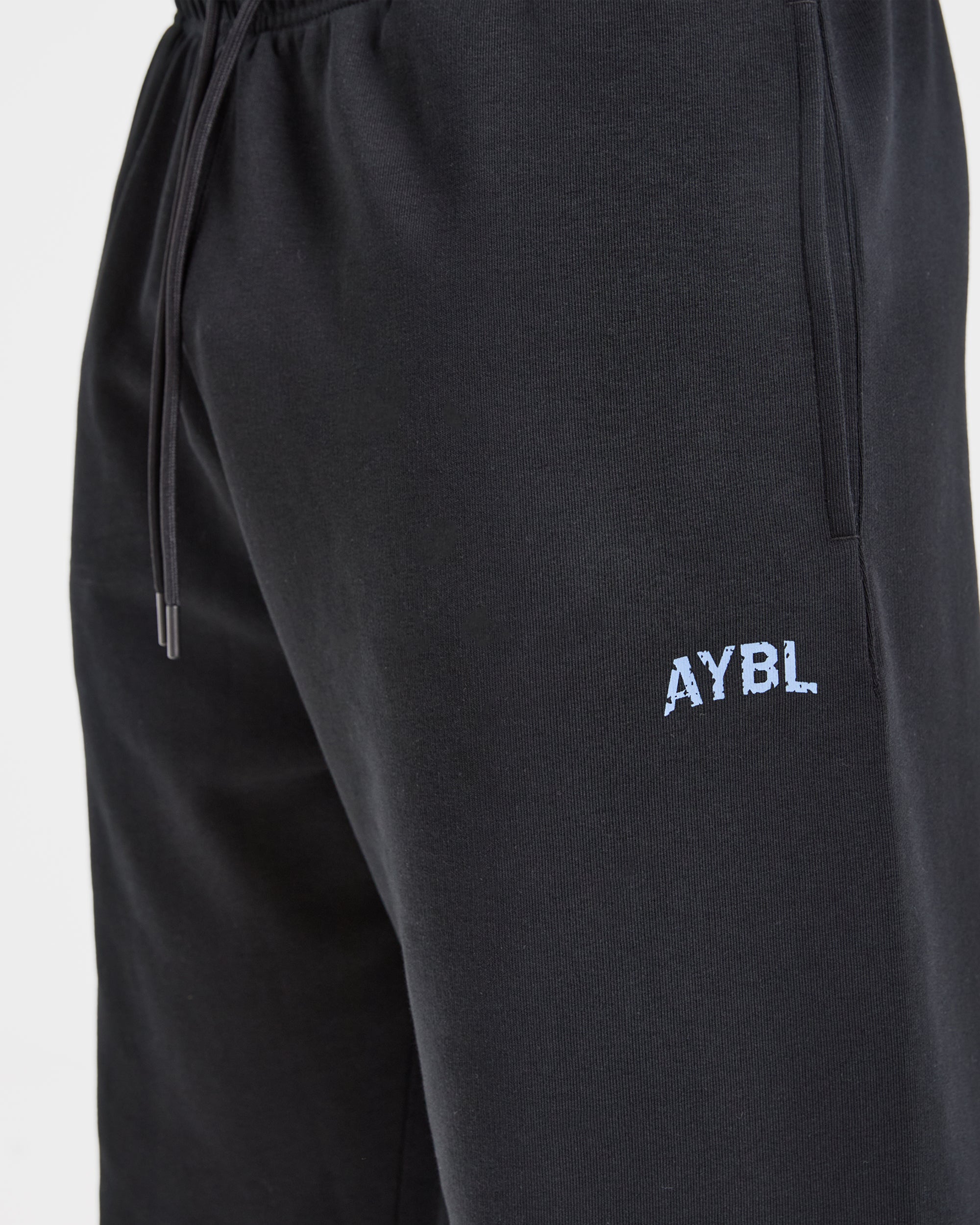 Strength Division Oversized Straight Leg Joggers - Schwarz/Blau