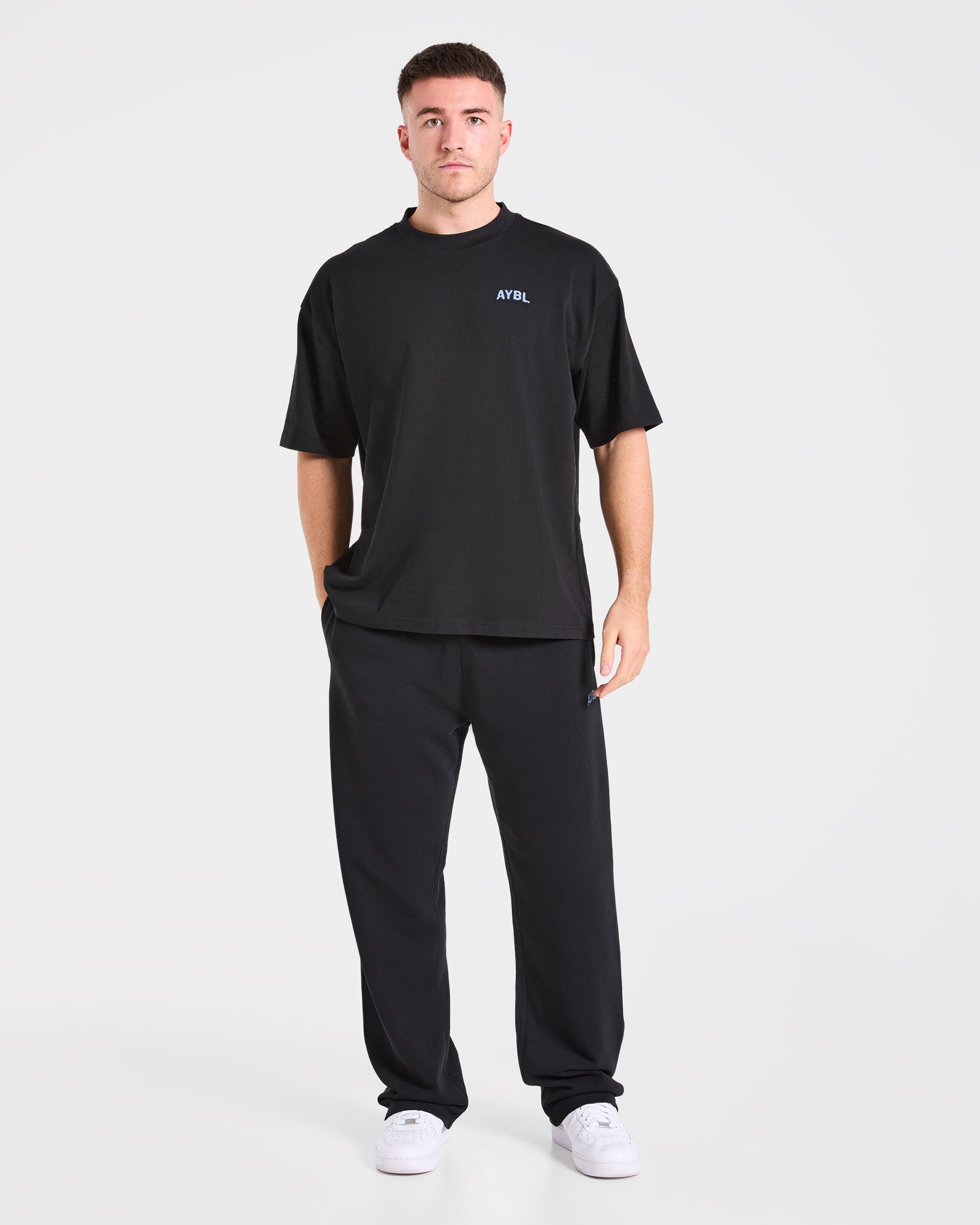 Strength Division Oversized T Shirt - Schwarz/Blau