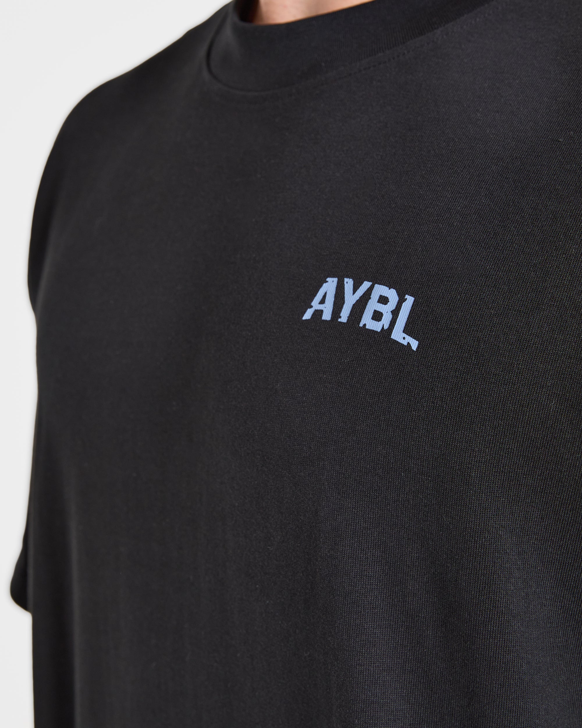 Strength Division Oversized T Shirt - Schwarz/Blau