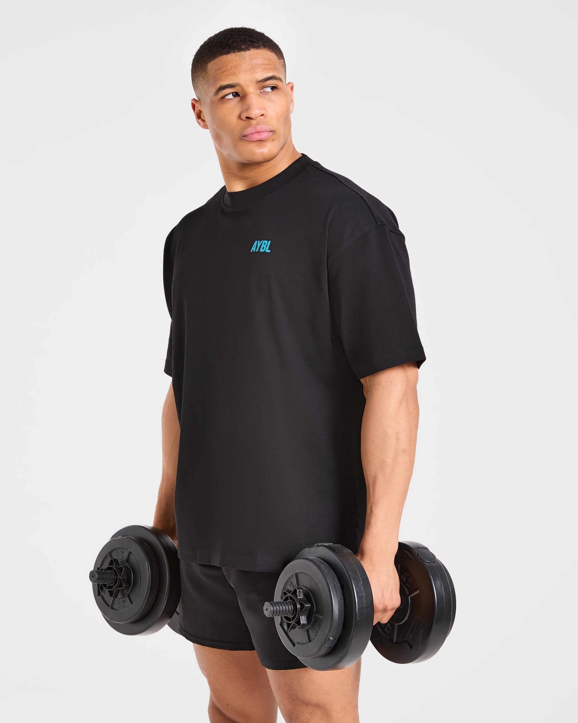 AYBL Iron Club Oversized T Shirt - Schwarz