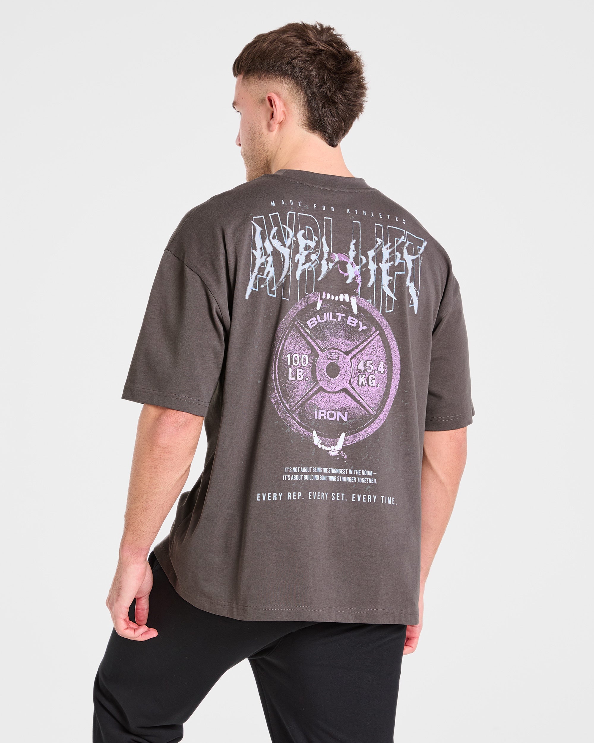Doberman Strength Oversized T Shirt - Storm Grau