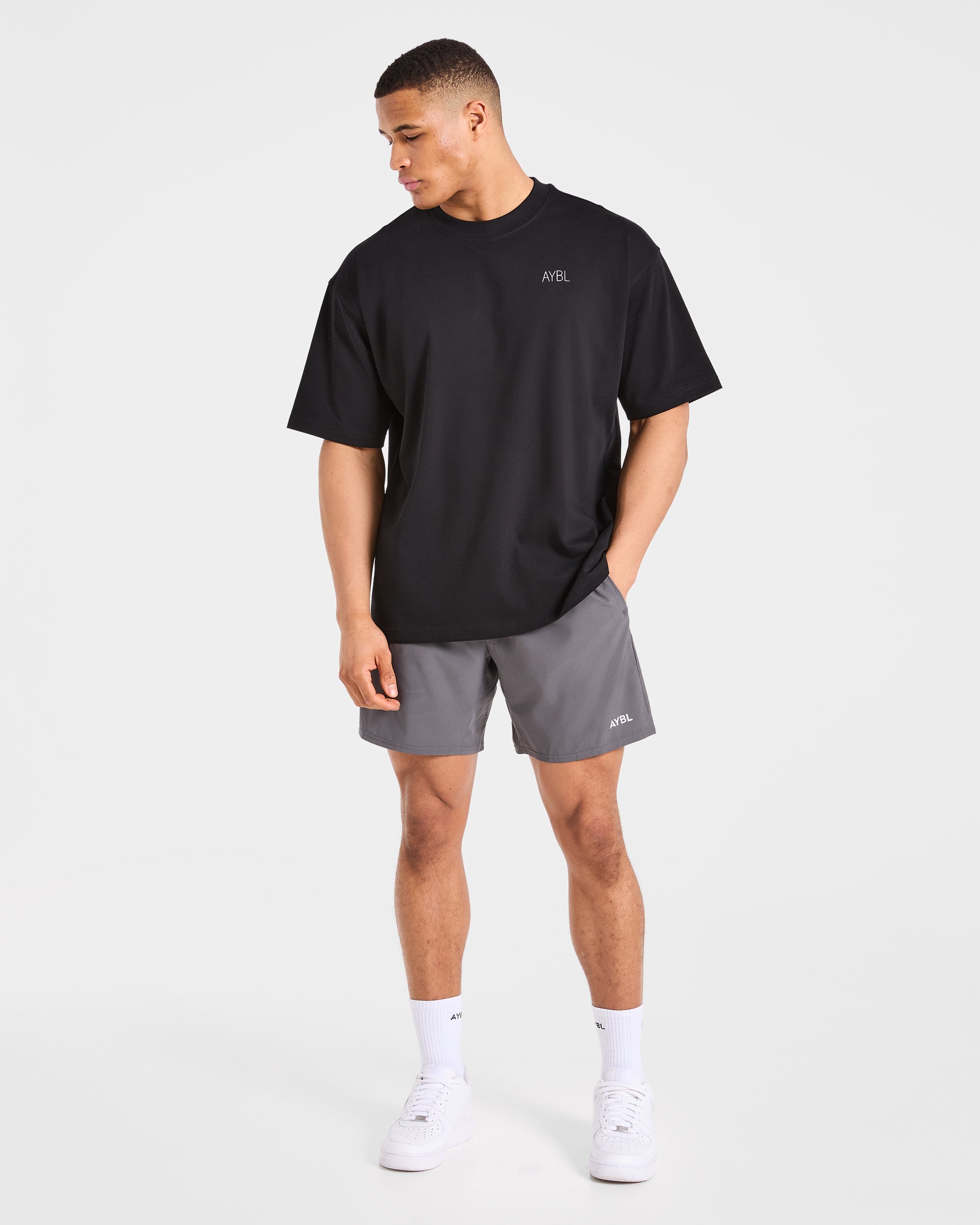 Training Dept. Illustration Oversized T Shirt - Schwarz