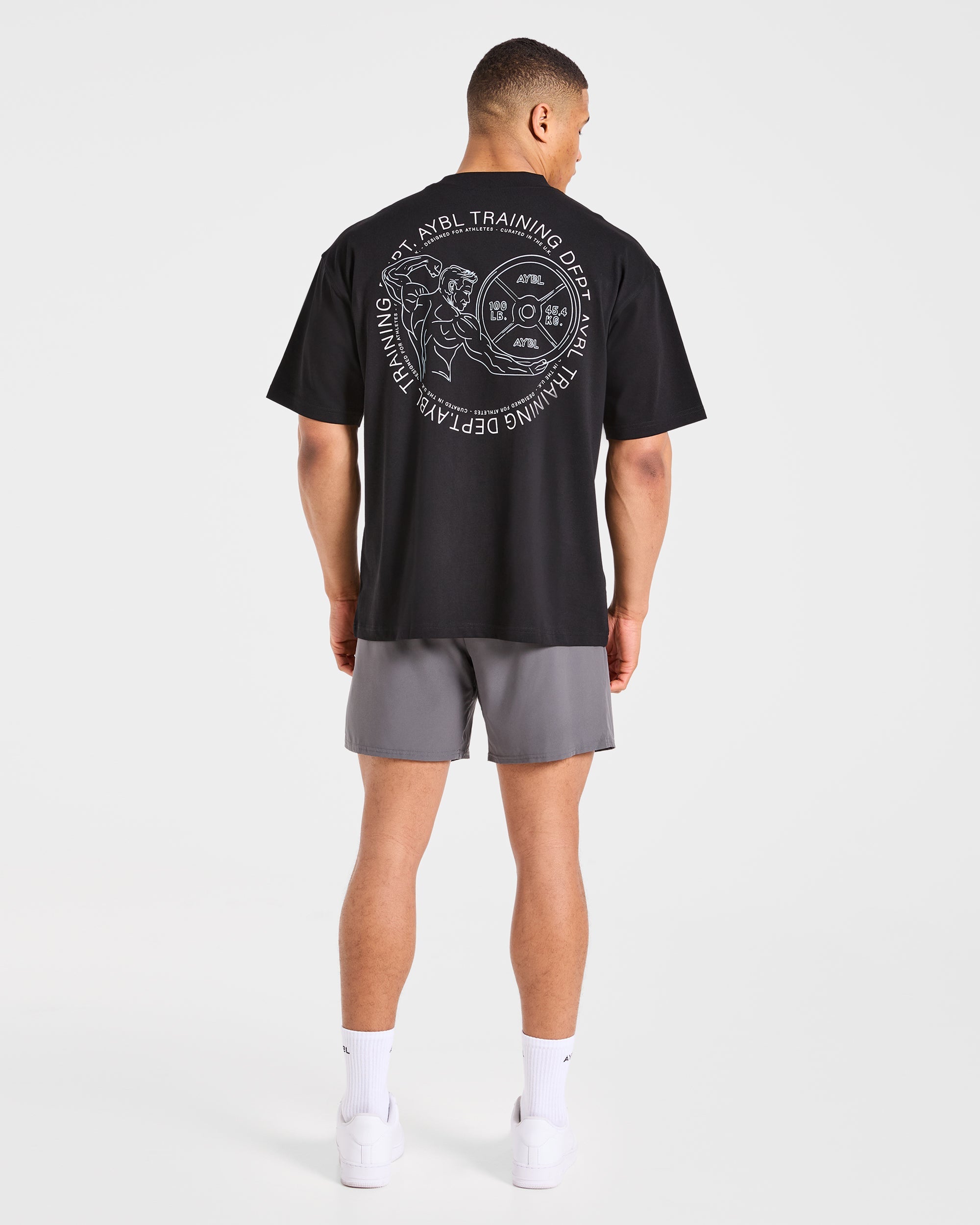 Training Dept. Illustration Oversized T Shirt - Schwarz