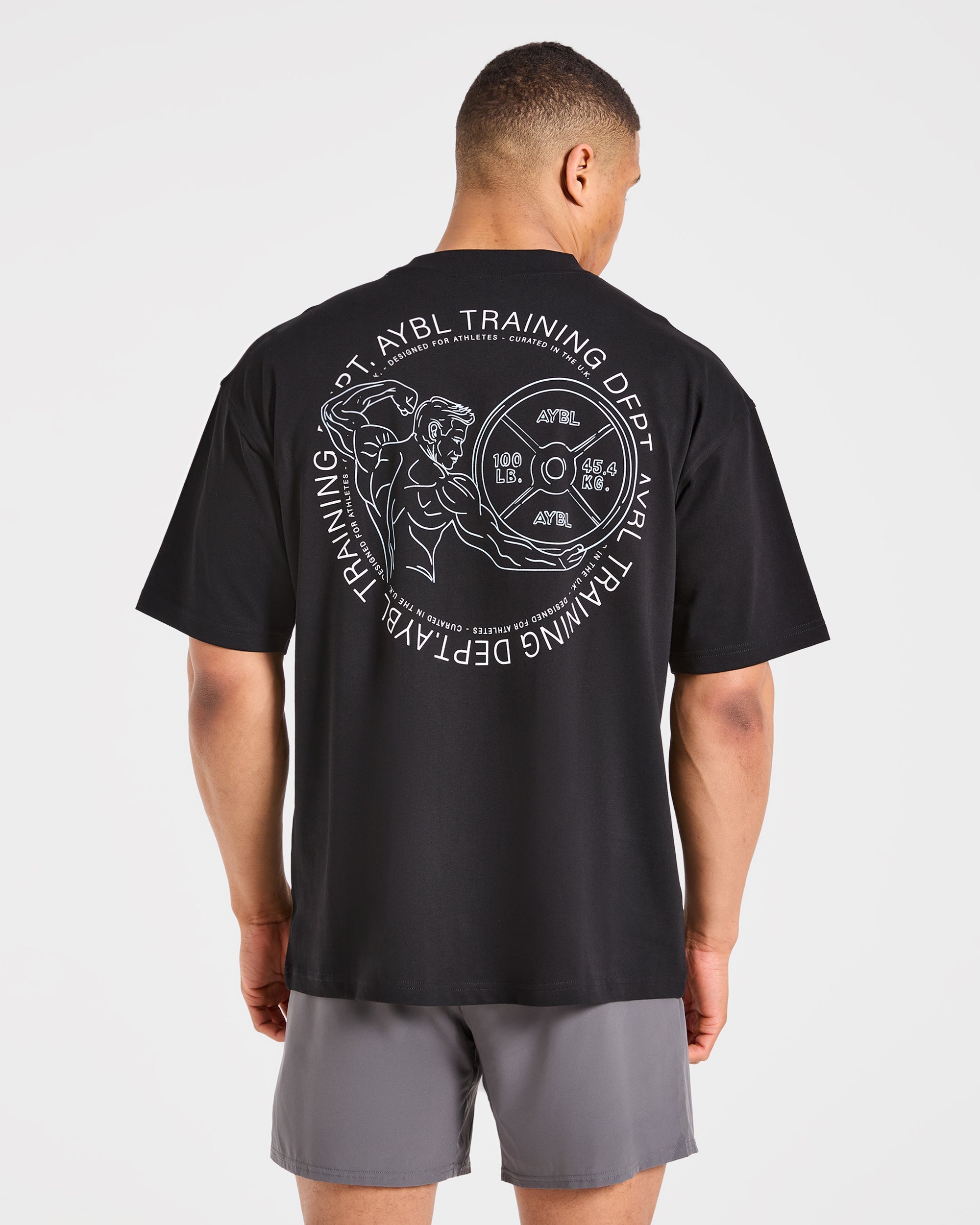 Training Dept. Illustration Oversized T Shirt - Schwarz